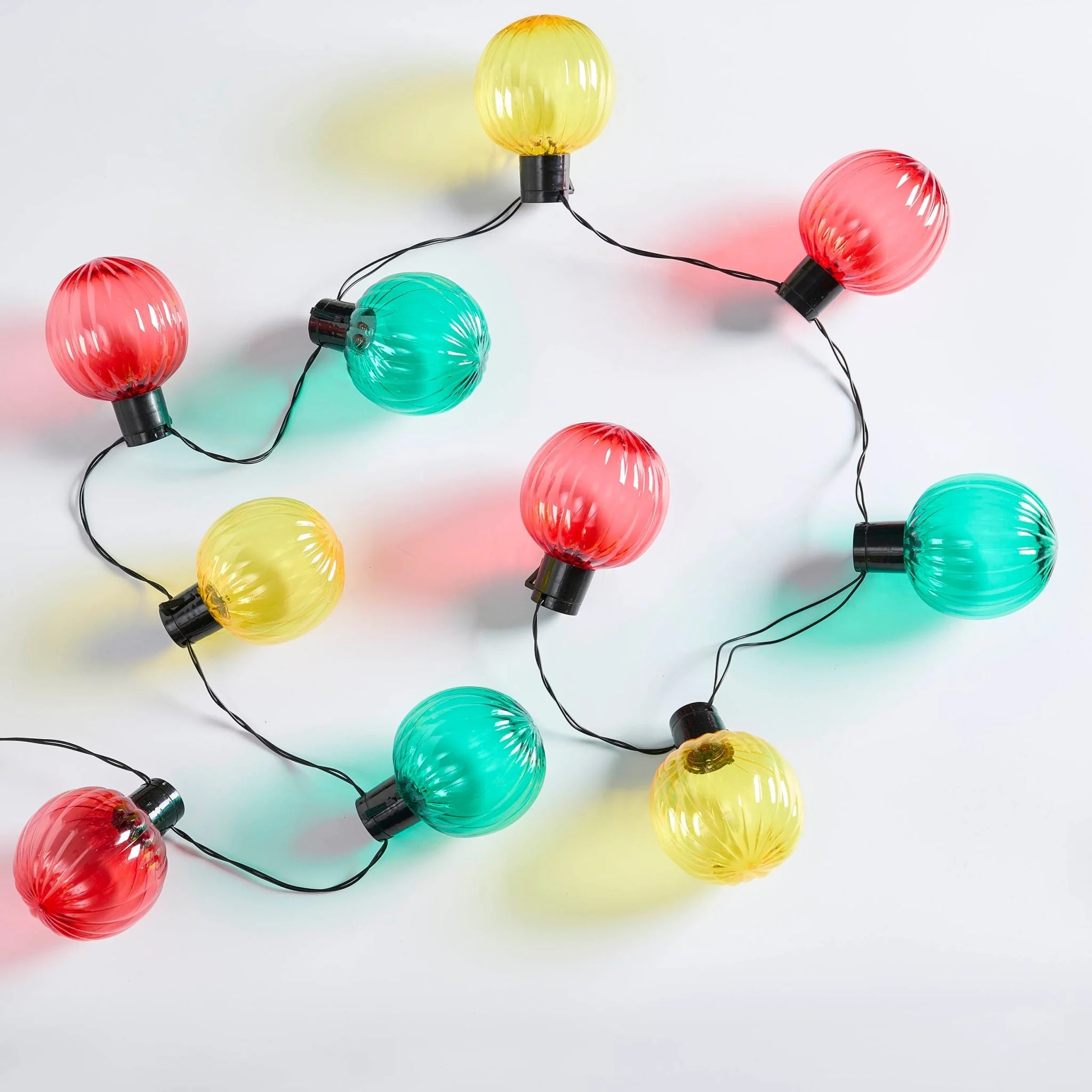 10 Indoor/Outdoor Fiesta Colourful String Lights (Battery Powered) - Multicoloured - Image 5