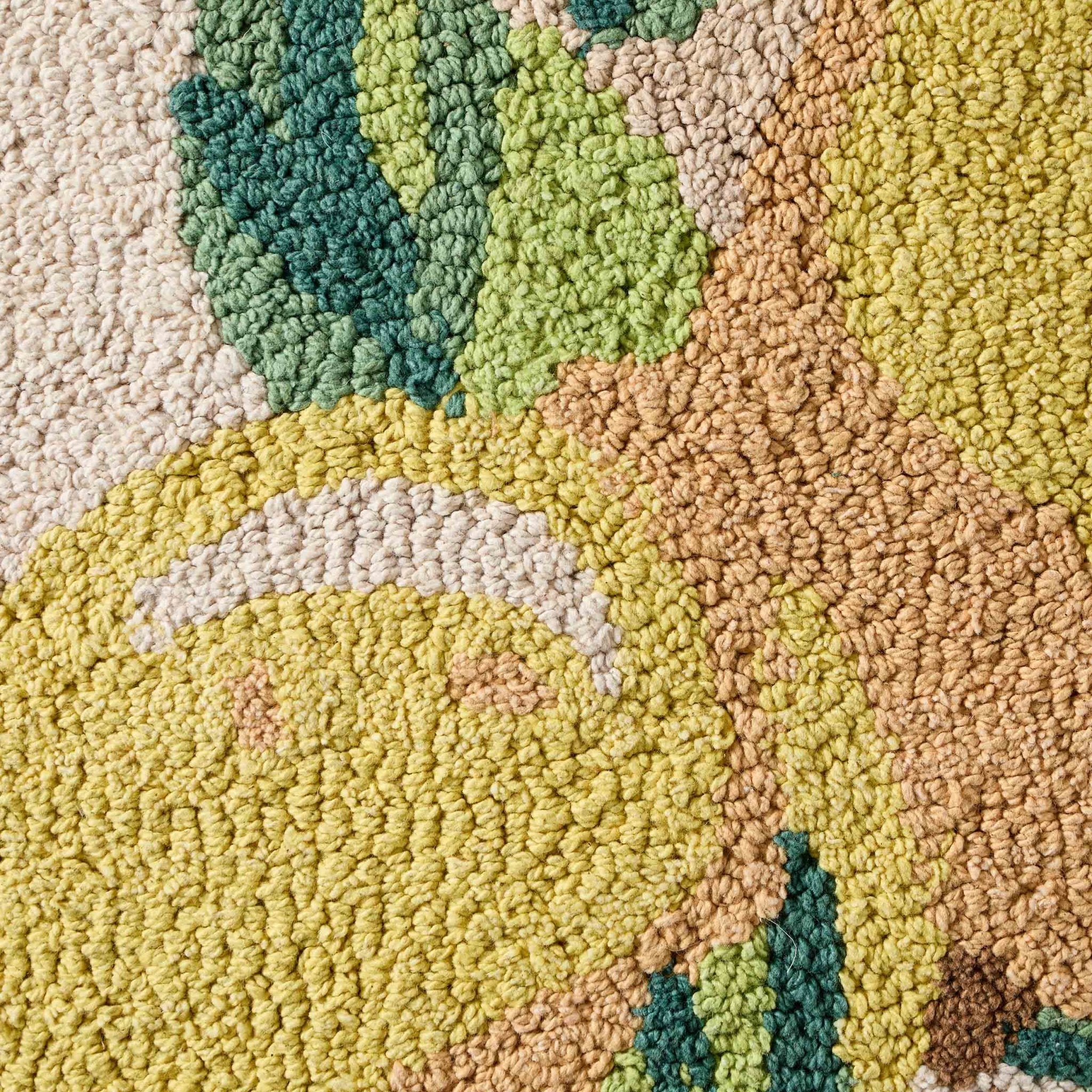 100% Cotton Tufted Loop Lemon Sofa Cushion Cover- Yellow/Natural - Image 3