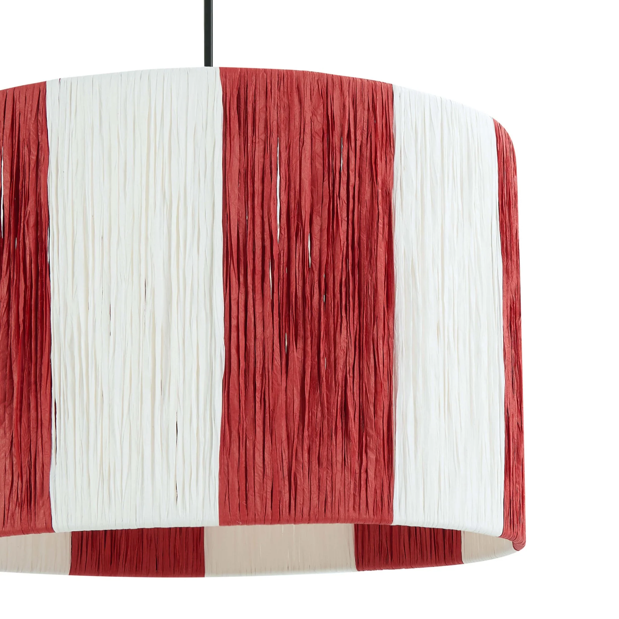 Abi Raffia Stripe Ceiling Shade - Red - Image 5
