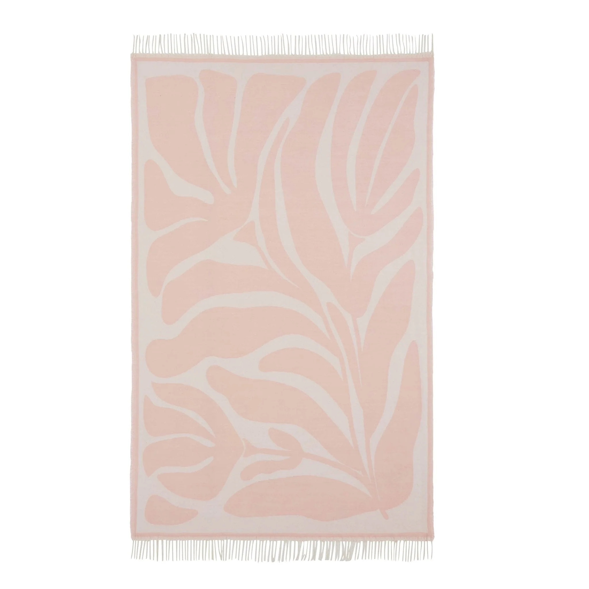 Abstract Floral Sofa Throw - Pink Sand - Image 2