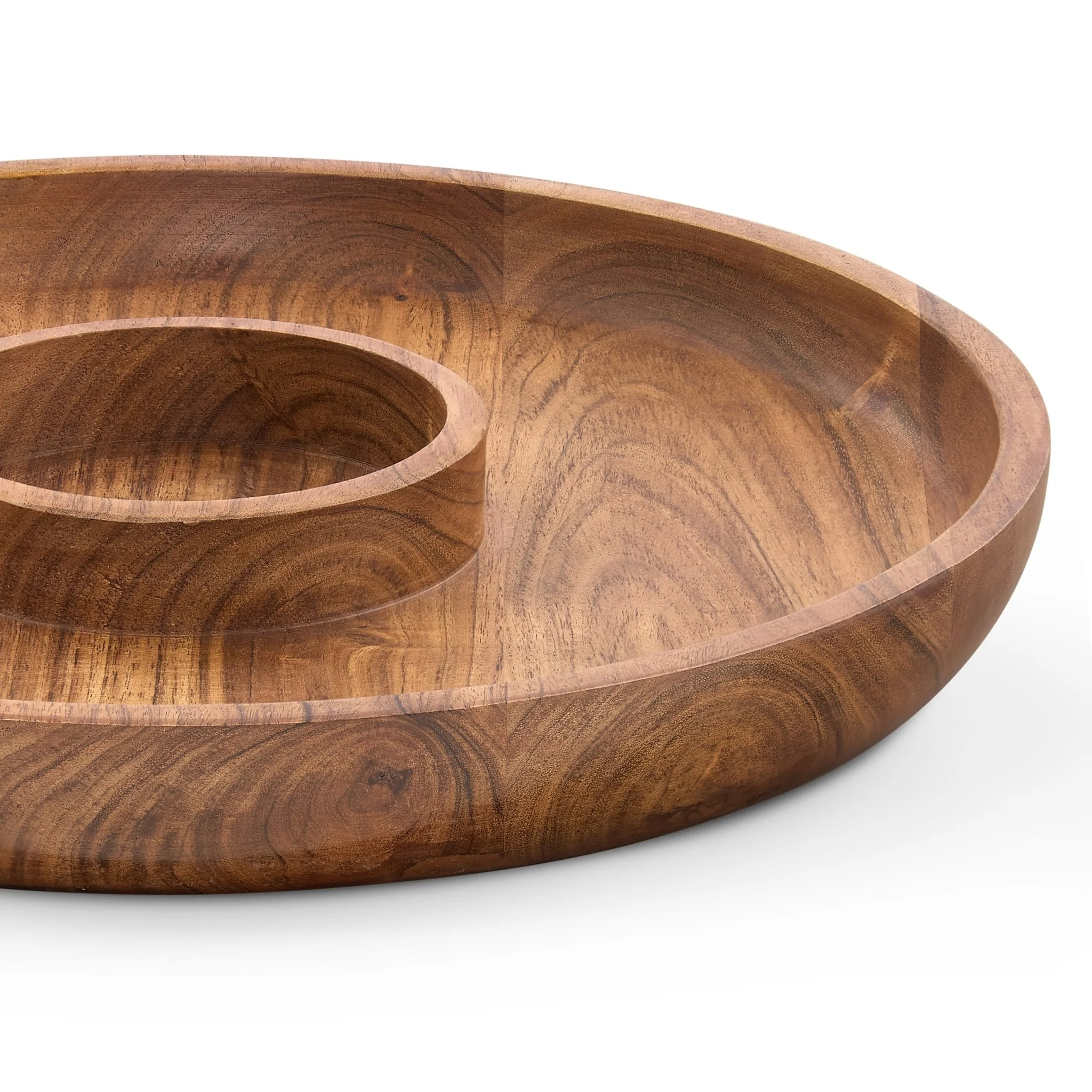 Acacia Chip & Dip Serving Bowl - Natural - Image 4