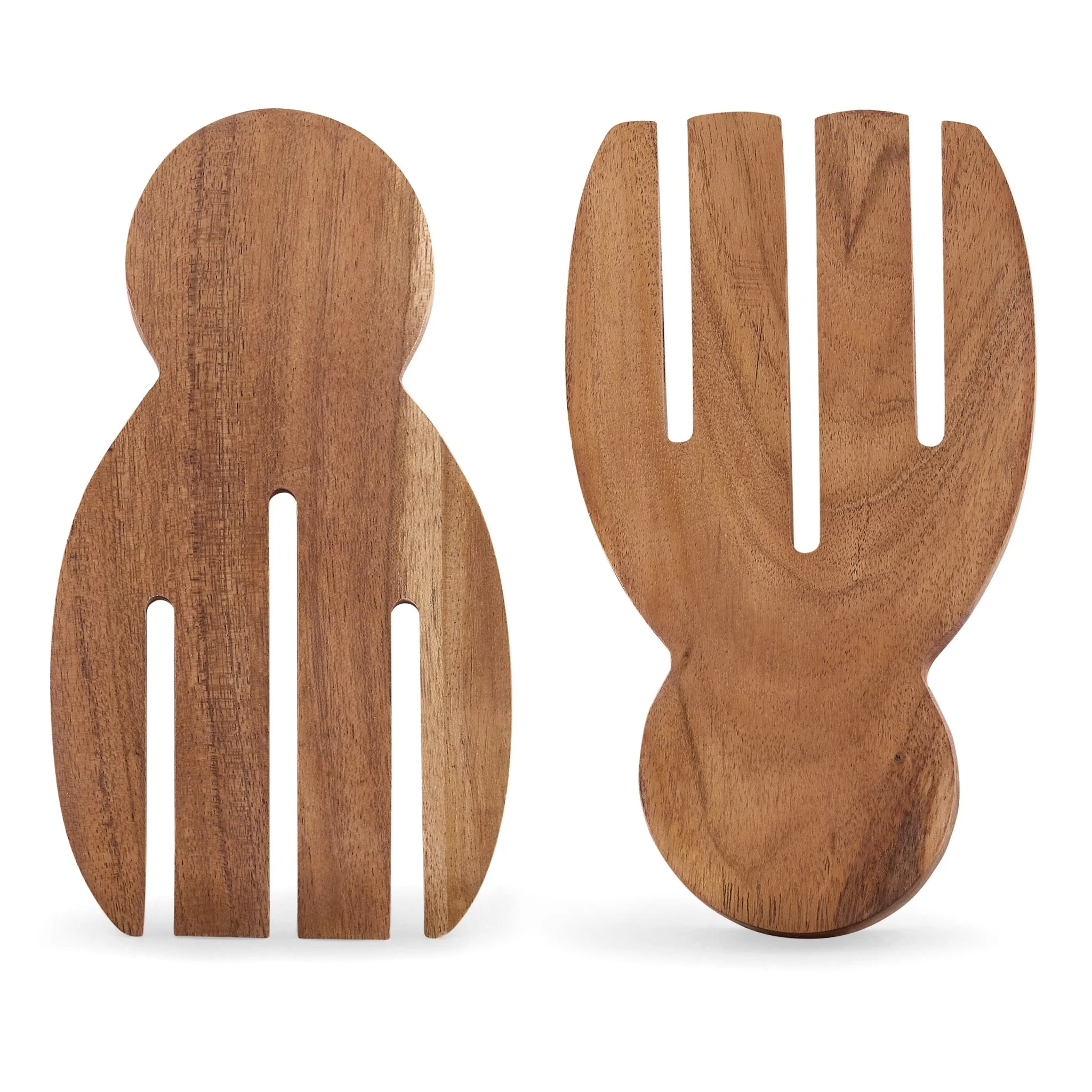 Acacia Salad Bowl with Servers - Natural - Image 8