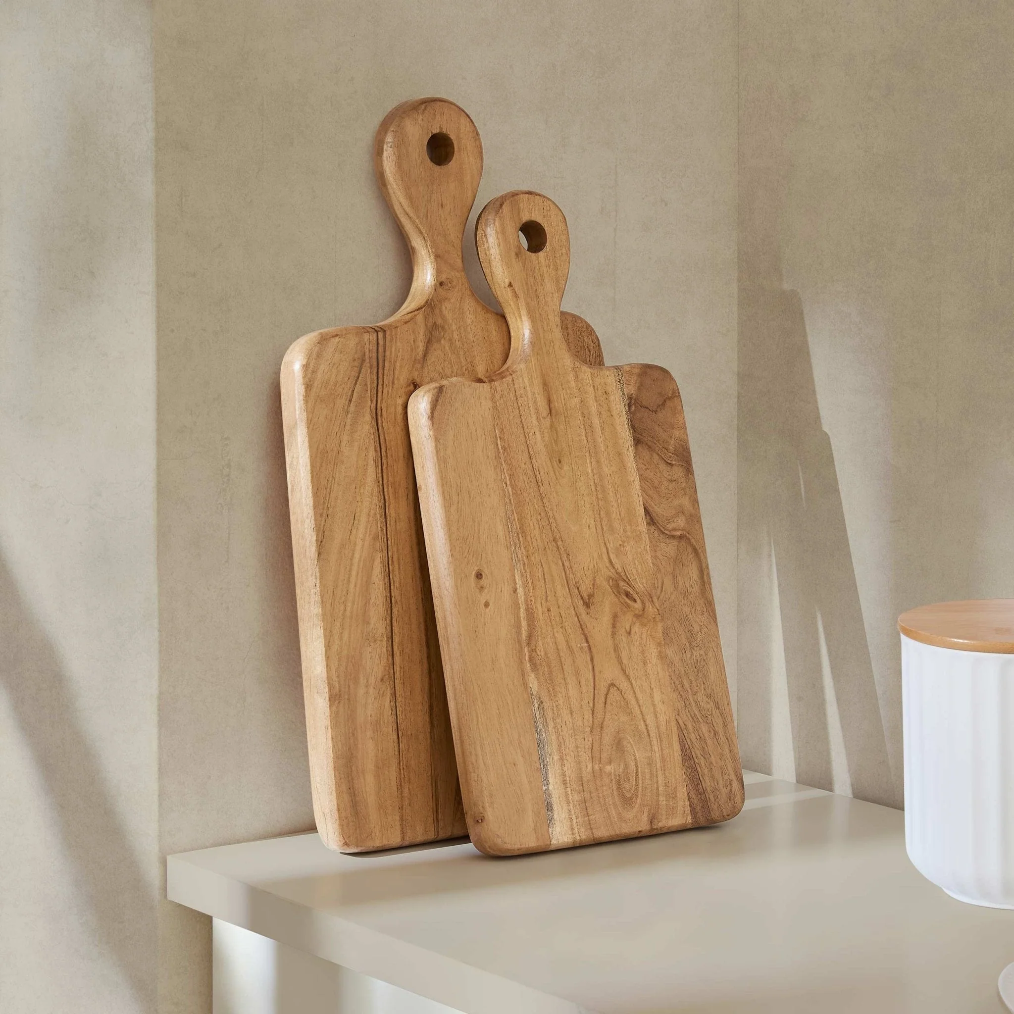 Acacia Set of 2 Chopping Boards - Natural