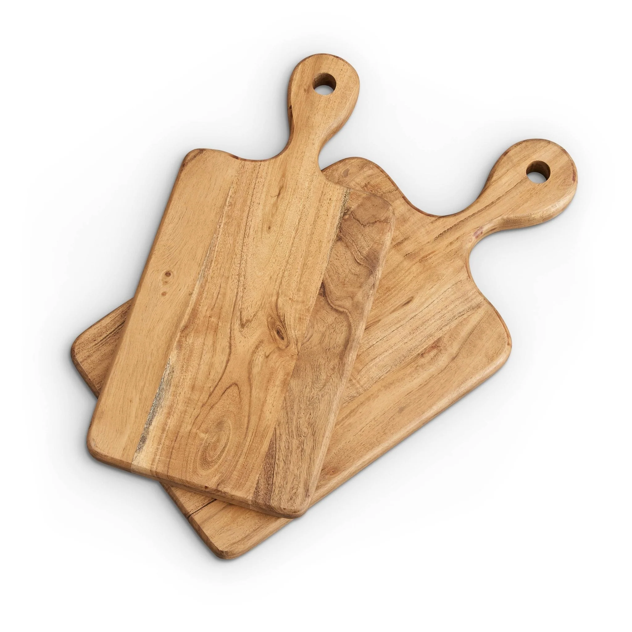 Acacia Set of 2 Chopping Boards - Natural - Image 3