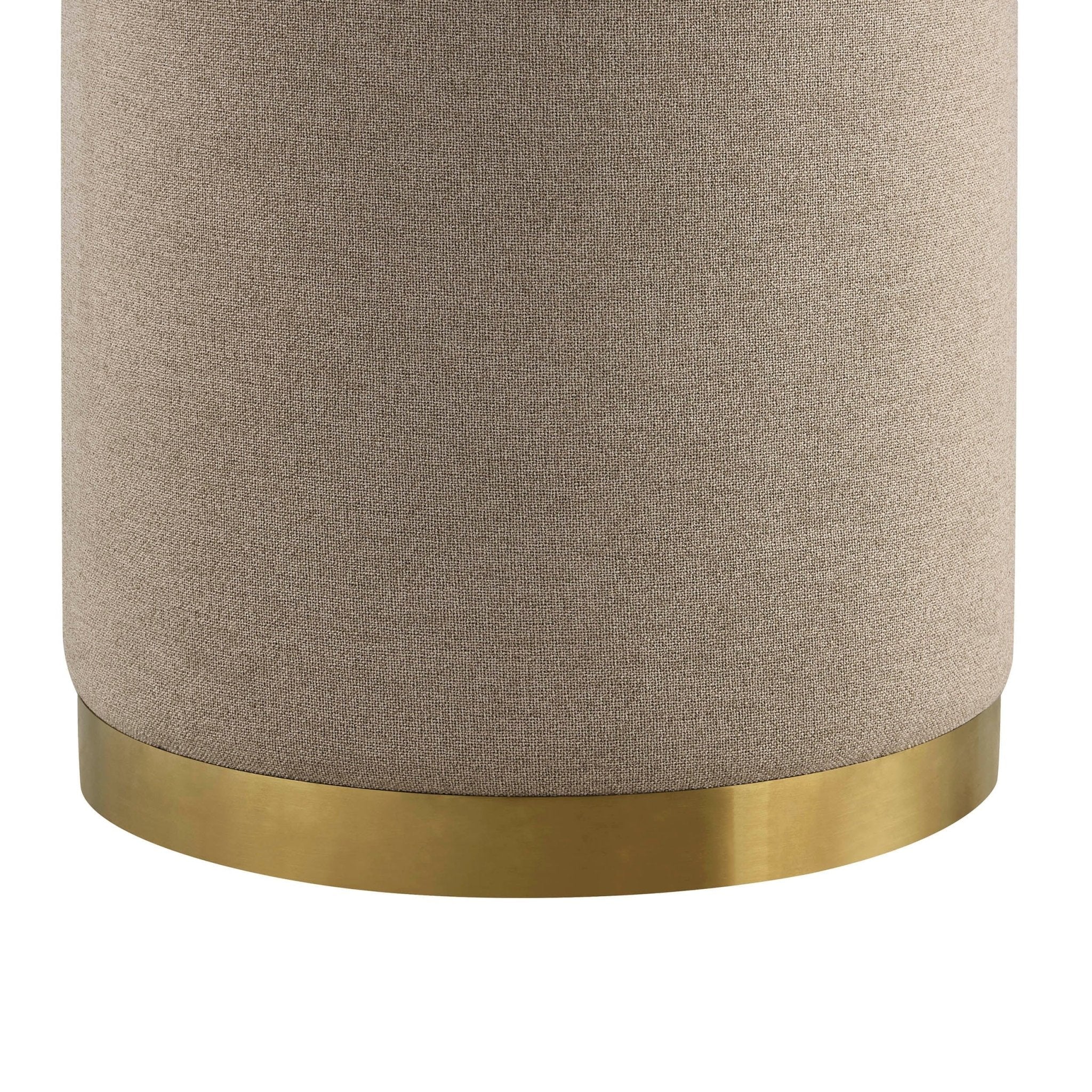 Adelaide Gold Base Storage Stool - Oatmeal - Image 5