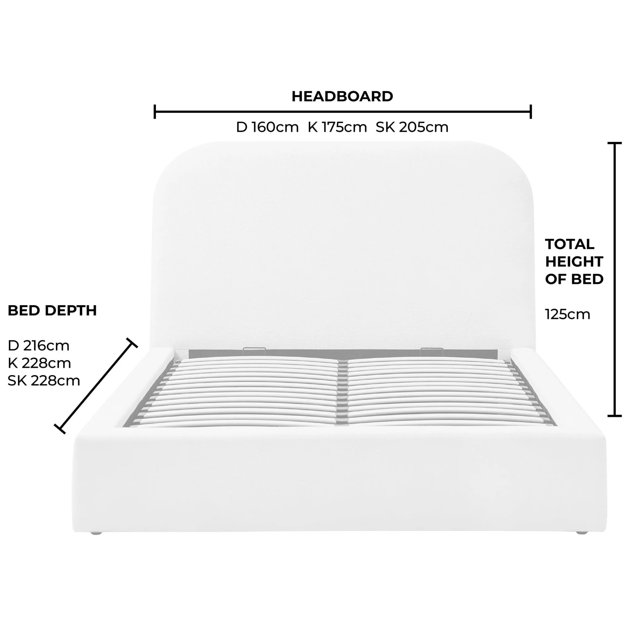 Aintree Ottoman Storage Bed - Teddy Cream - Image 14