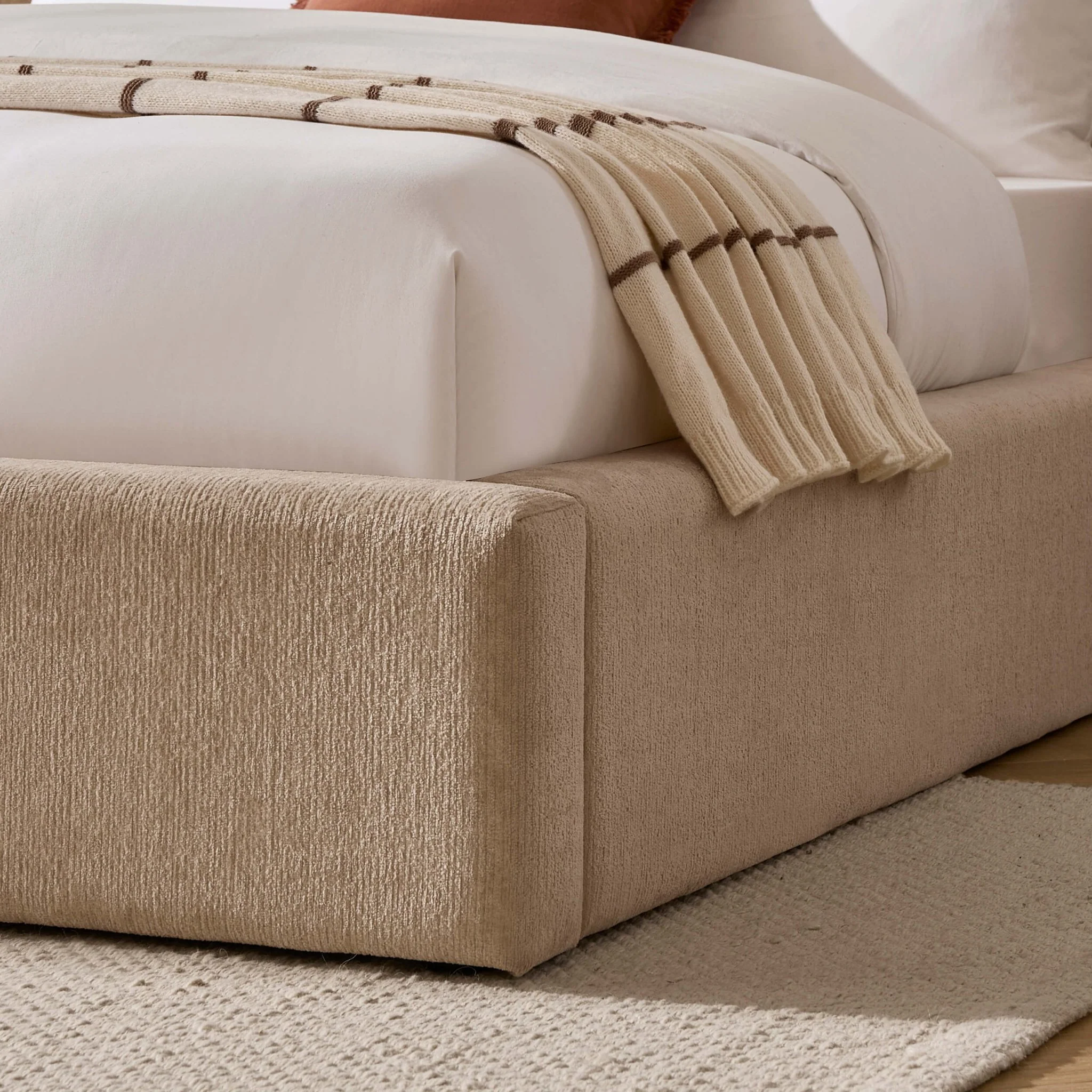 Aintree Ottoman Storage Bed - Textured Oatmeal - Image 9