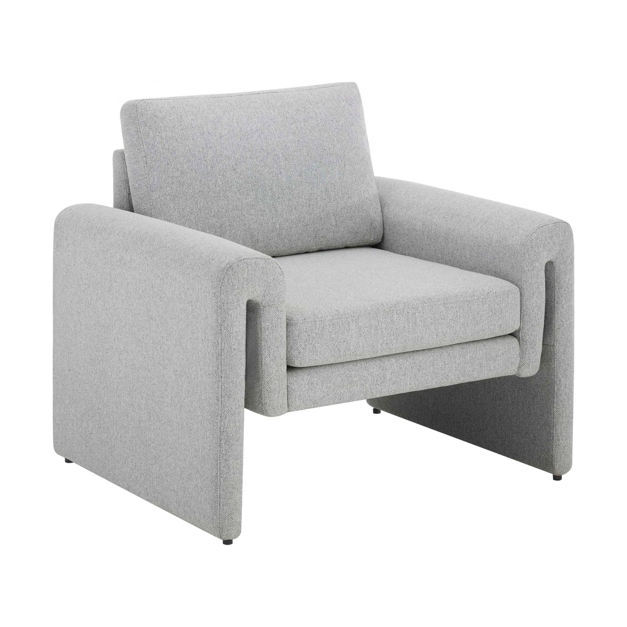 Alba Accent Chair - Light Grey - Image 3