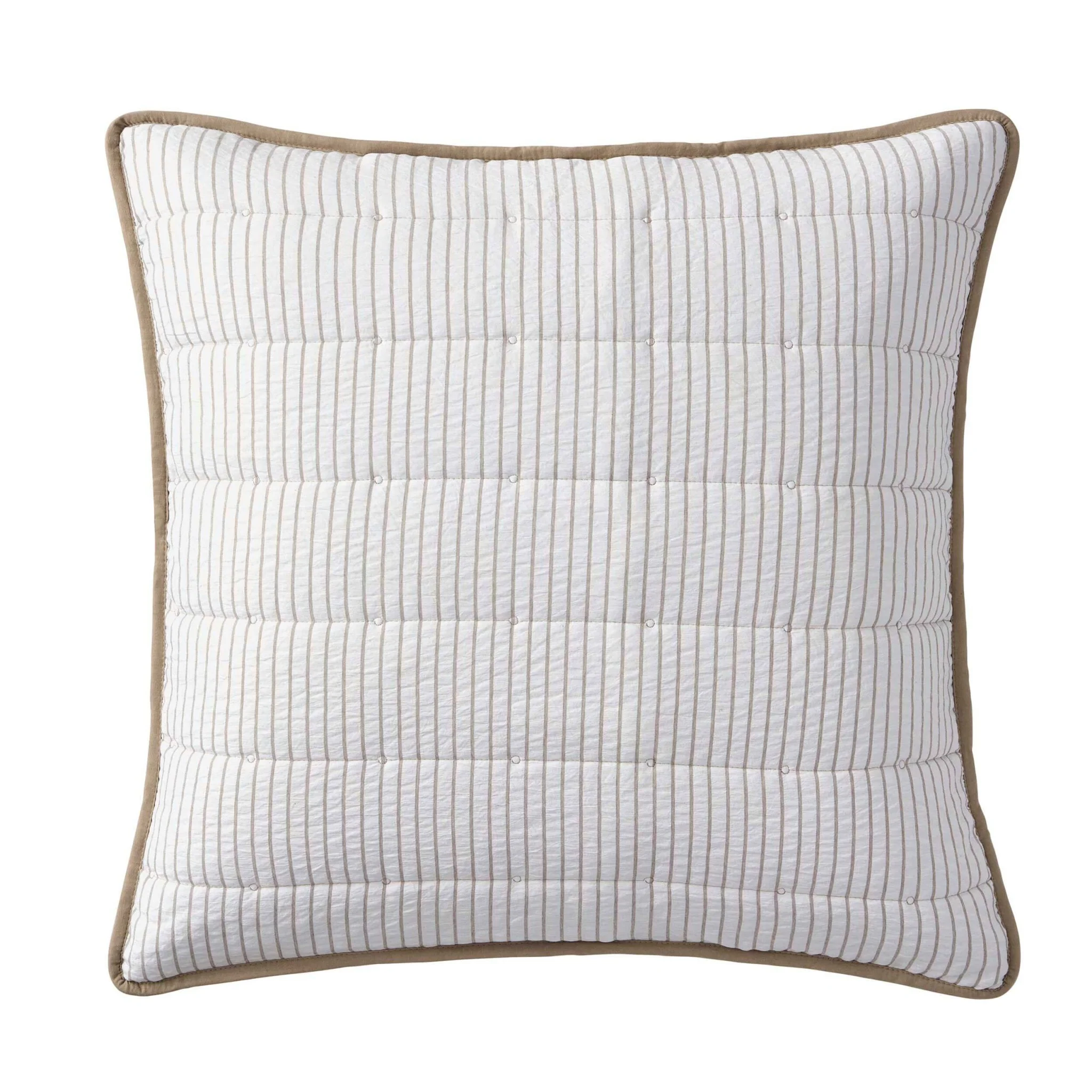 Albi Stripe Seersucker Cushion Cover - Natural/White - Image 5