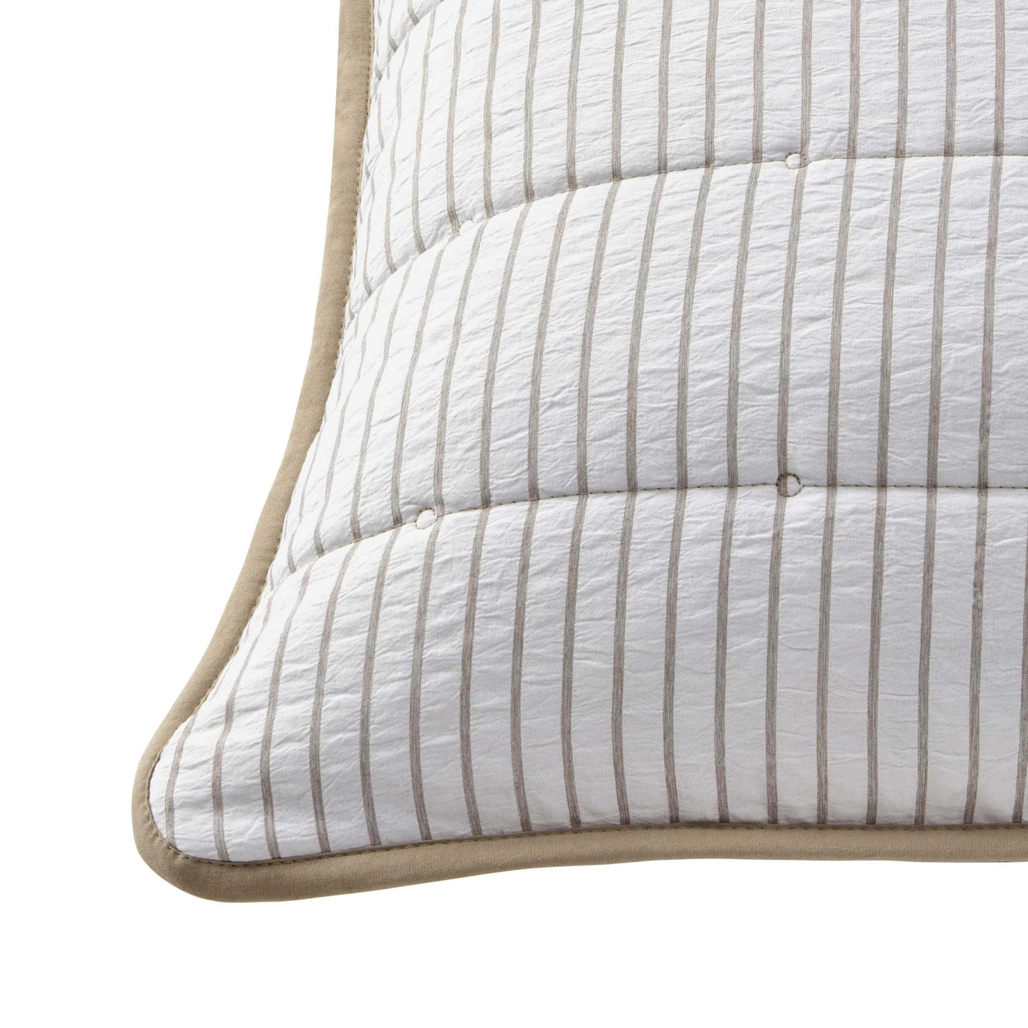 Albi Stripe Seersucker Cushion Cover - Natural/White - Image 6