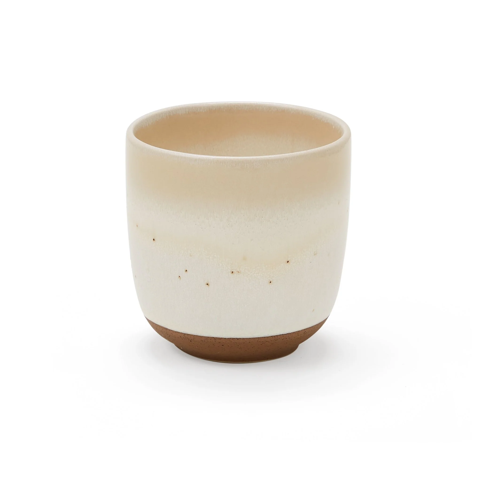 Alfredo Set of 2 Speckled Stoneware Handleless Coffee Mugs - Natural - Image 3