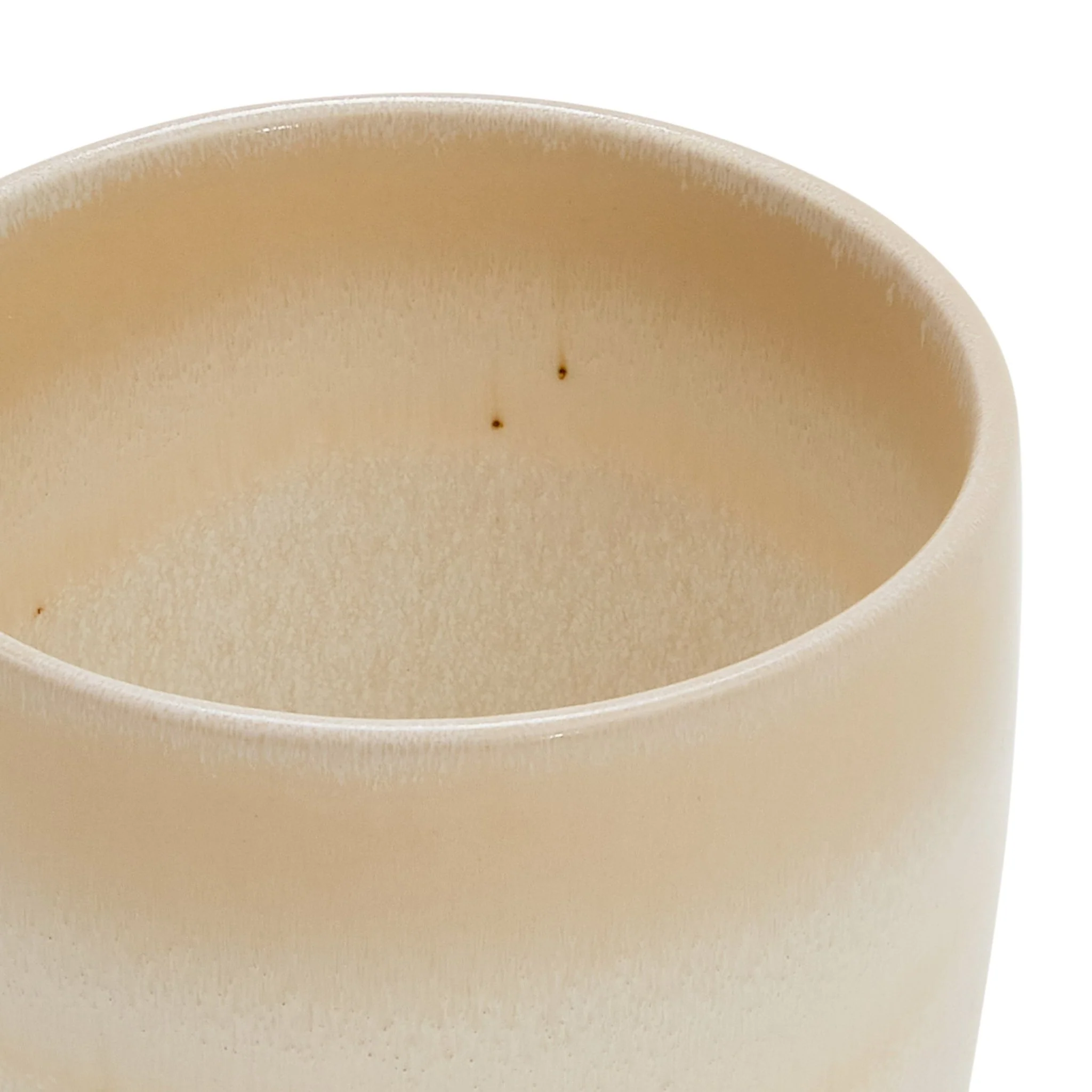 Alfredo Set of 2 Speckled Stoneware Handleless Coffee Mugs - Natural - Image 5