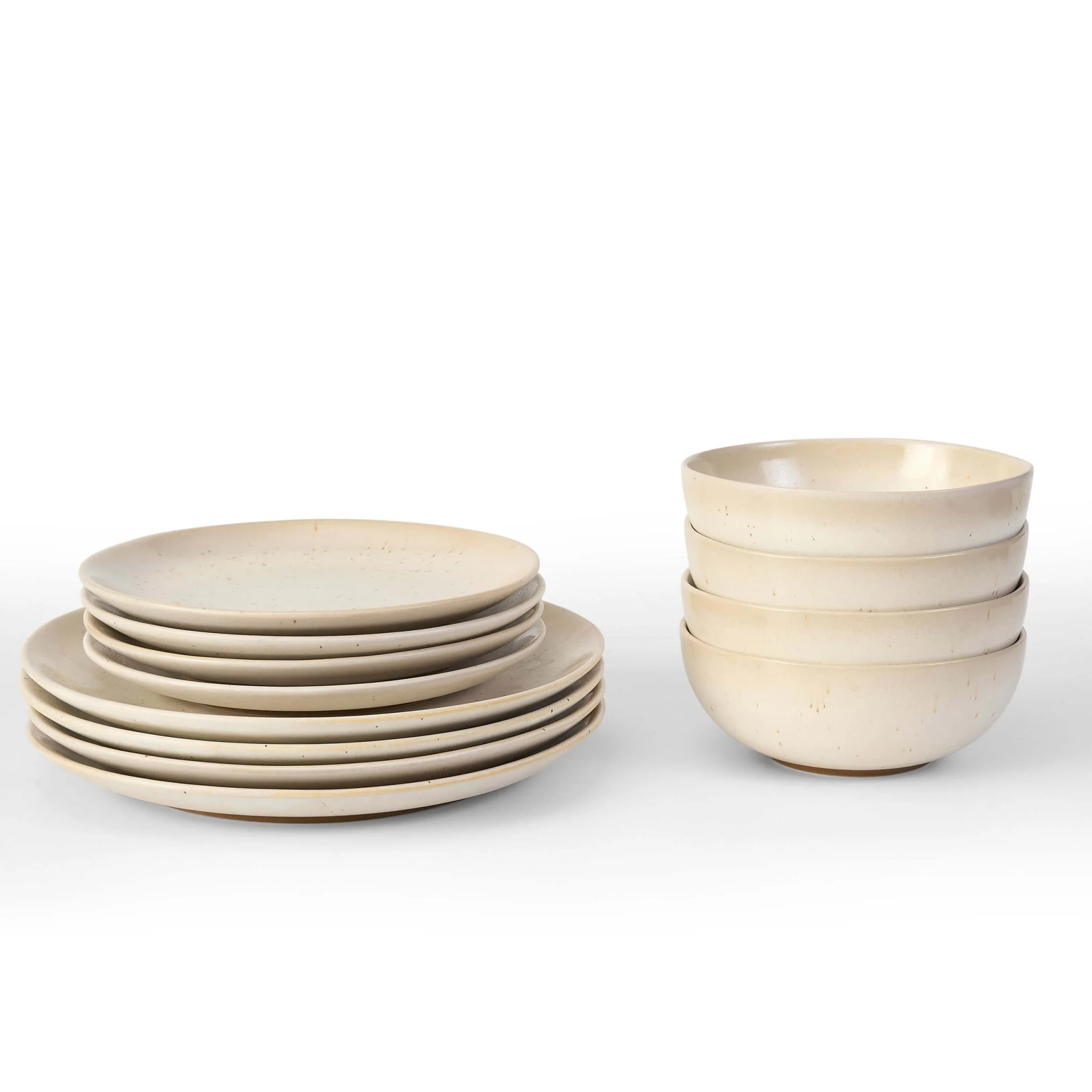 Alfredo Speckled Stoneware 12 Piece Dinner Set- Natural - Image 2