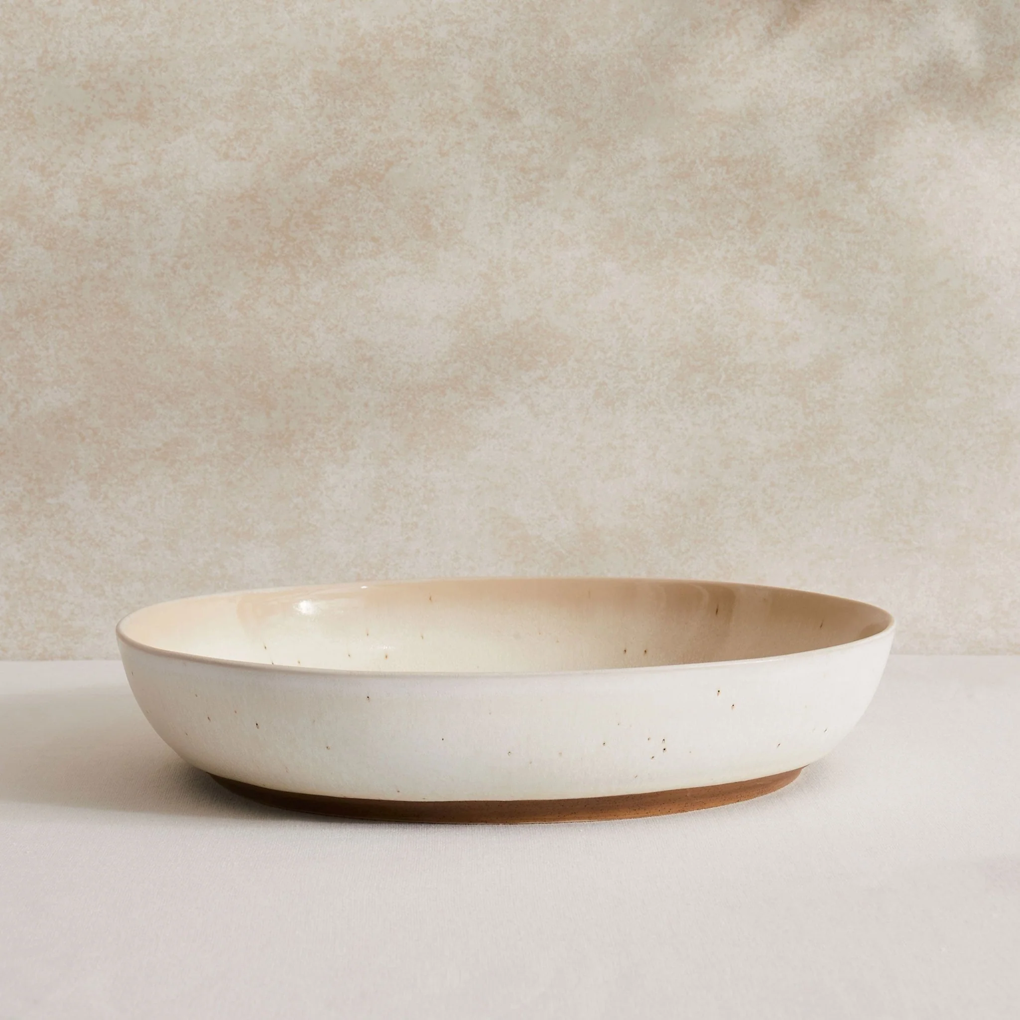 Alfredo Speckled Stoneware Serving Bowl - Natural