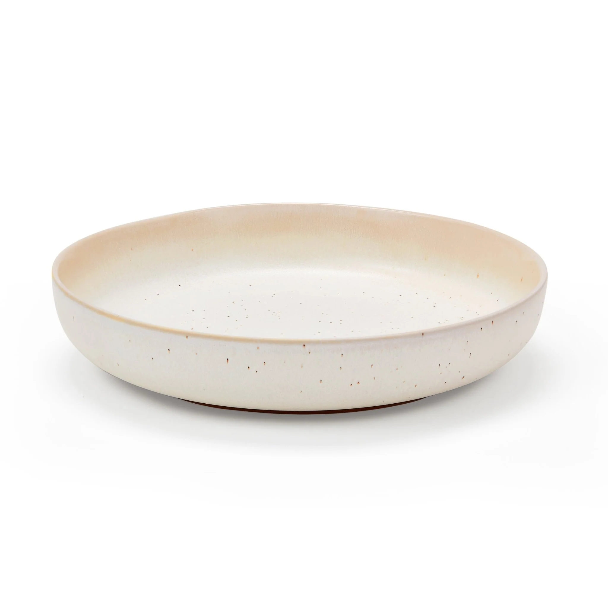 Alfredo Speckled Stoneware Set of 4 Pasta Bowls - Natural - Image 3