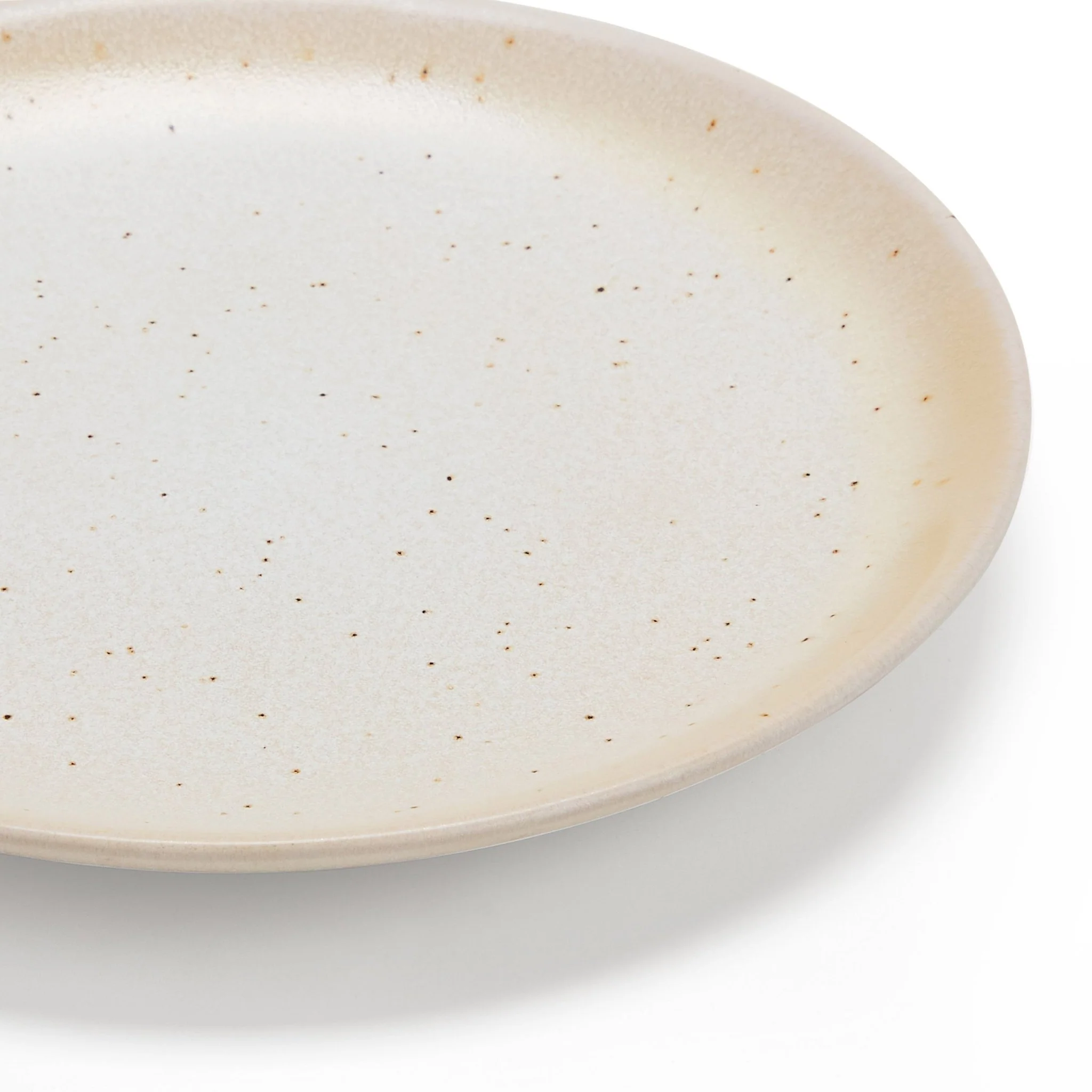 Alfredo Speckled Stoneware Set of 4 Side Plates - Natural - Image 6