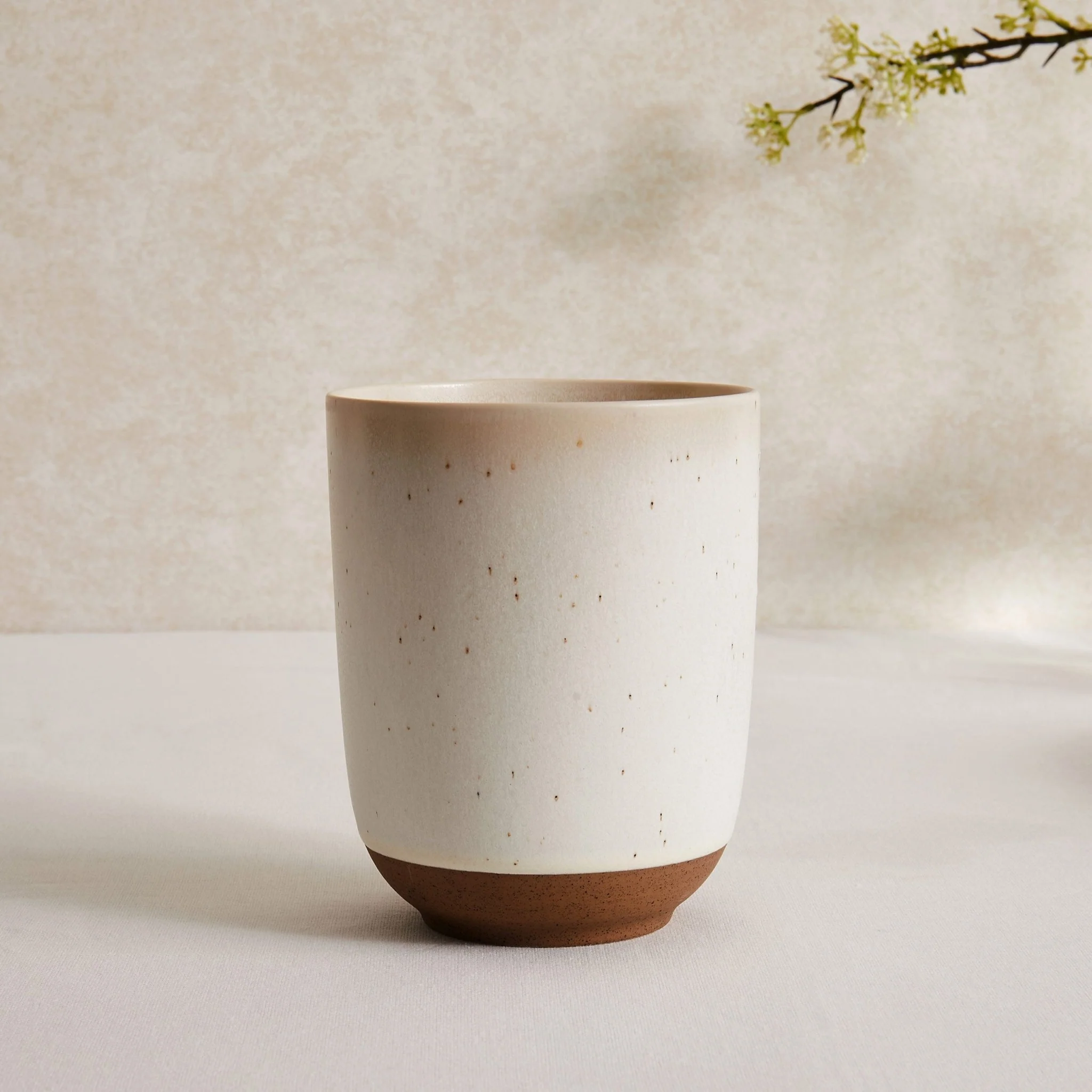 Alfredo Speckled Stoneware Utensil Holder - Natural