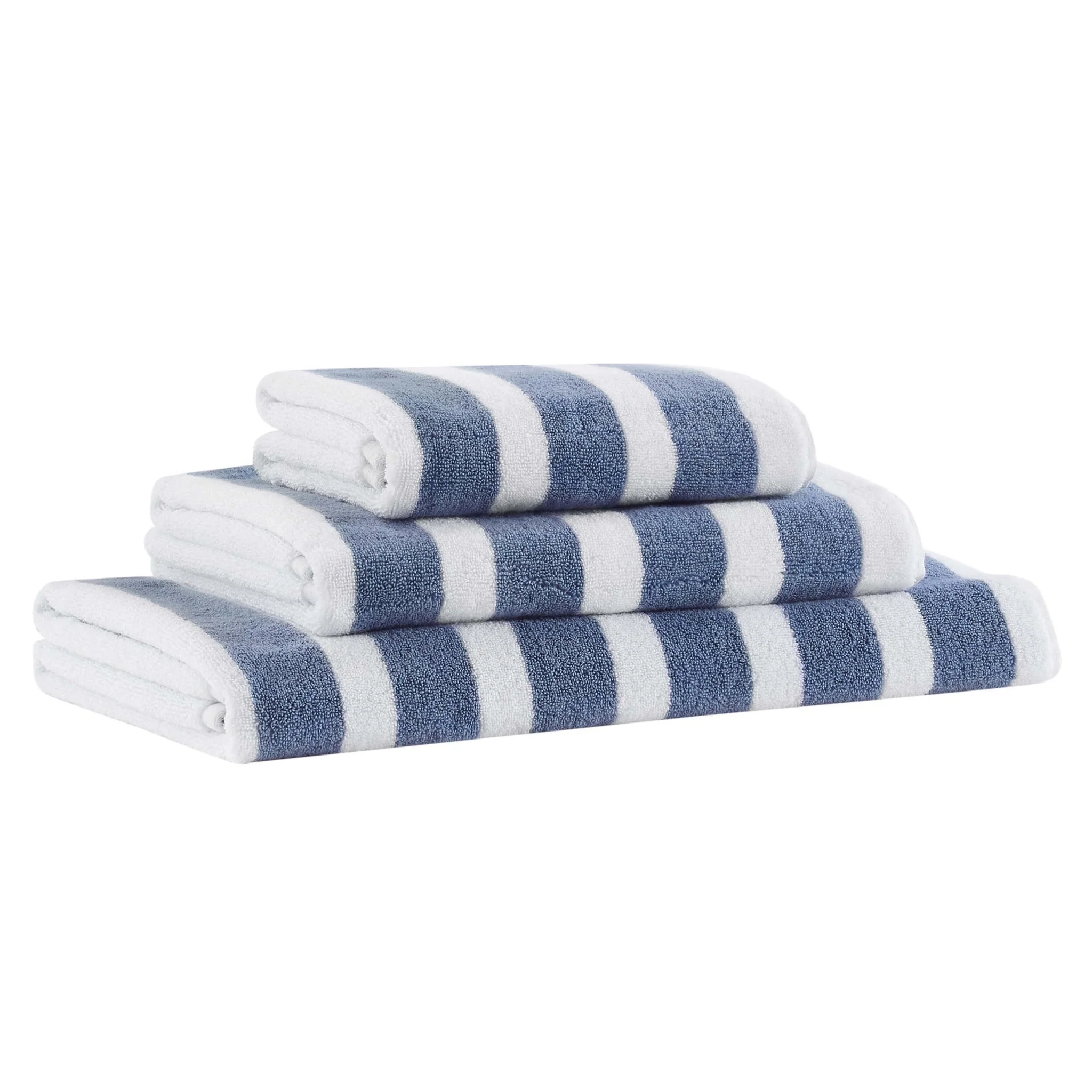 Algarve Luxury Stripe Towel Collection - French Blue - Image 4