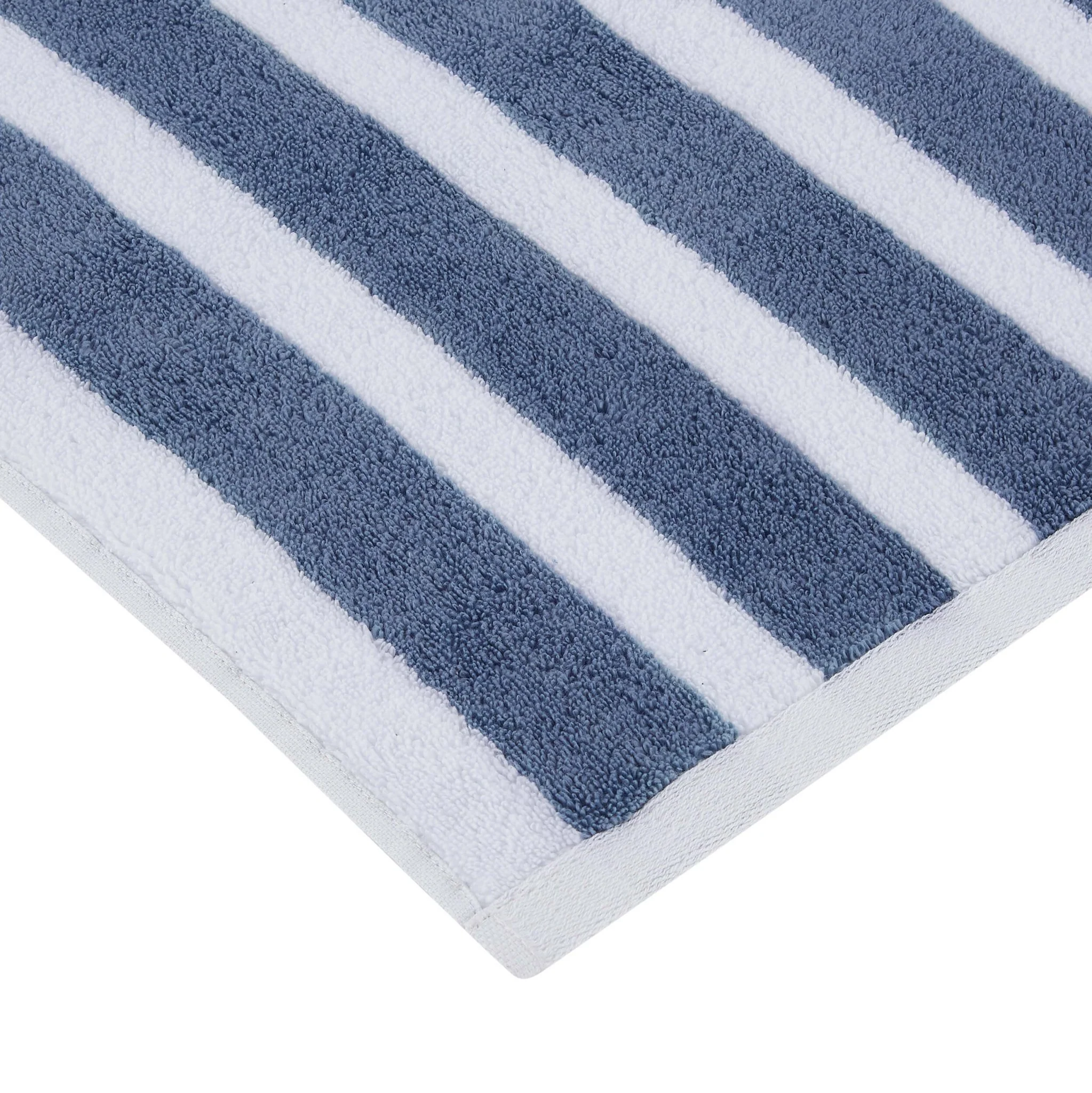 Algarve Luxury Stripe Towel Collection - French Blue - Image 6