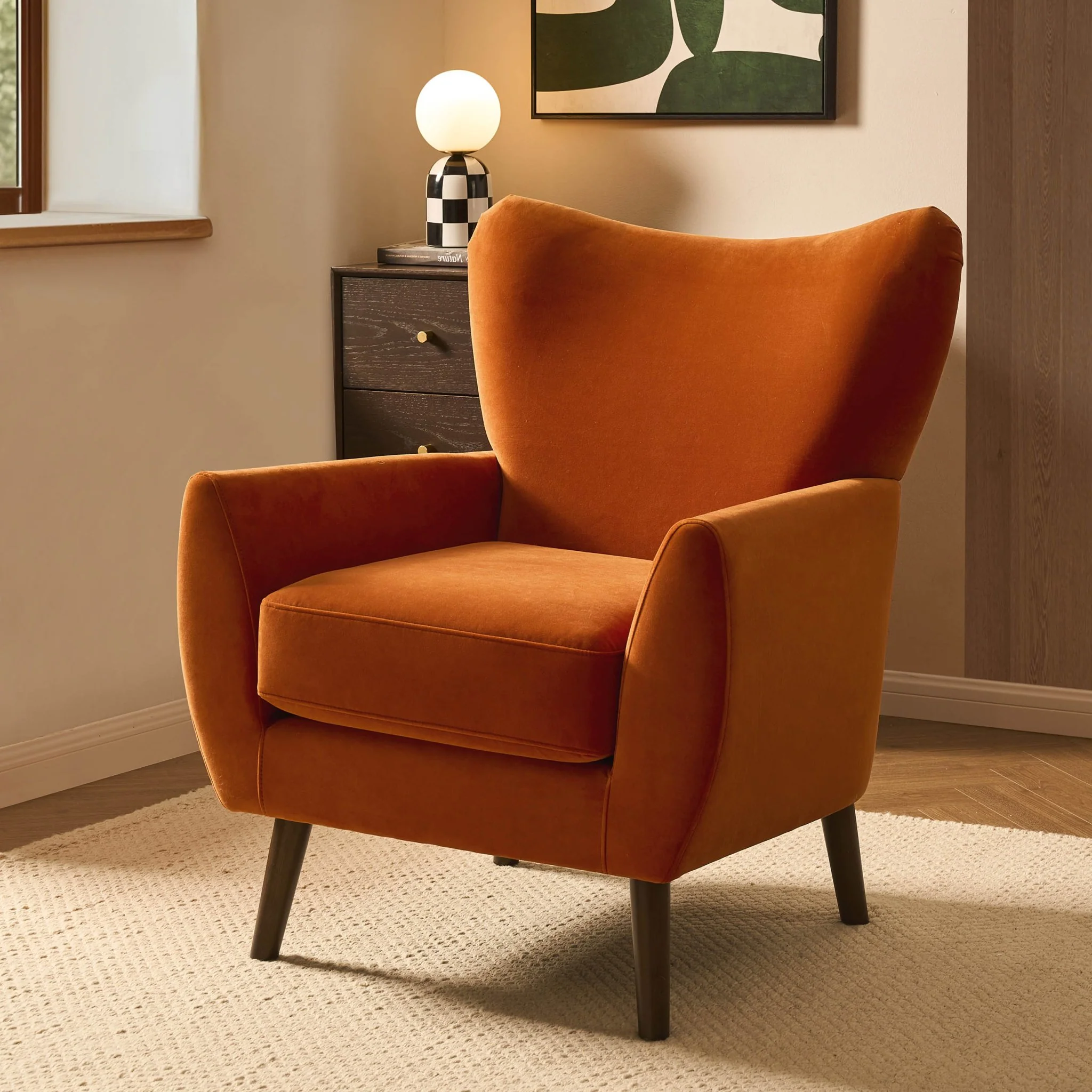 Alia Accent Chair - Bright Orange