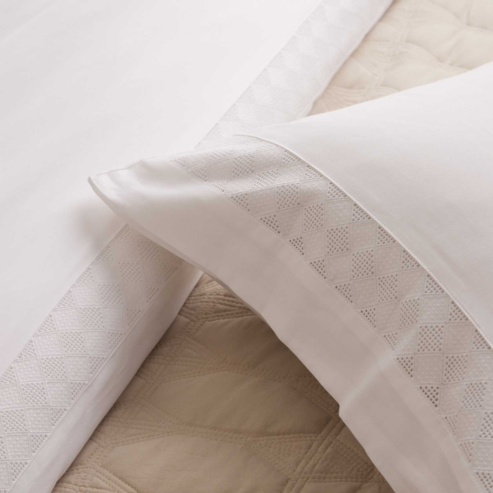 Alma 300 Thread Count Duvet Cover - Sateen - Off White - Image 3