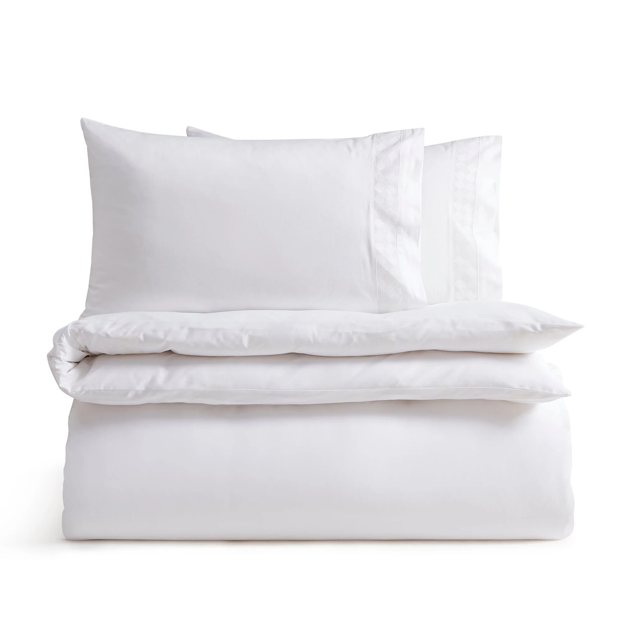 Alma 300 Thread Count Duvet Cover - Sateen - Off White - Image 5