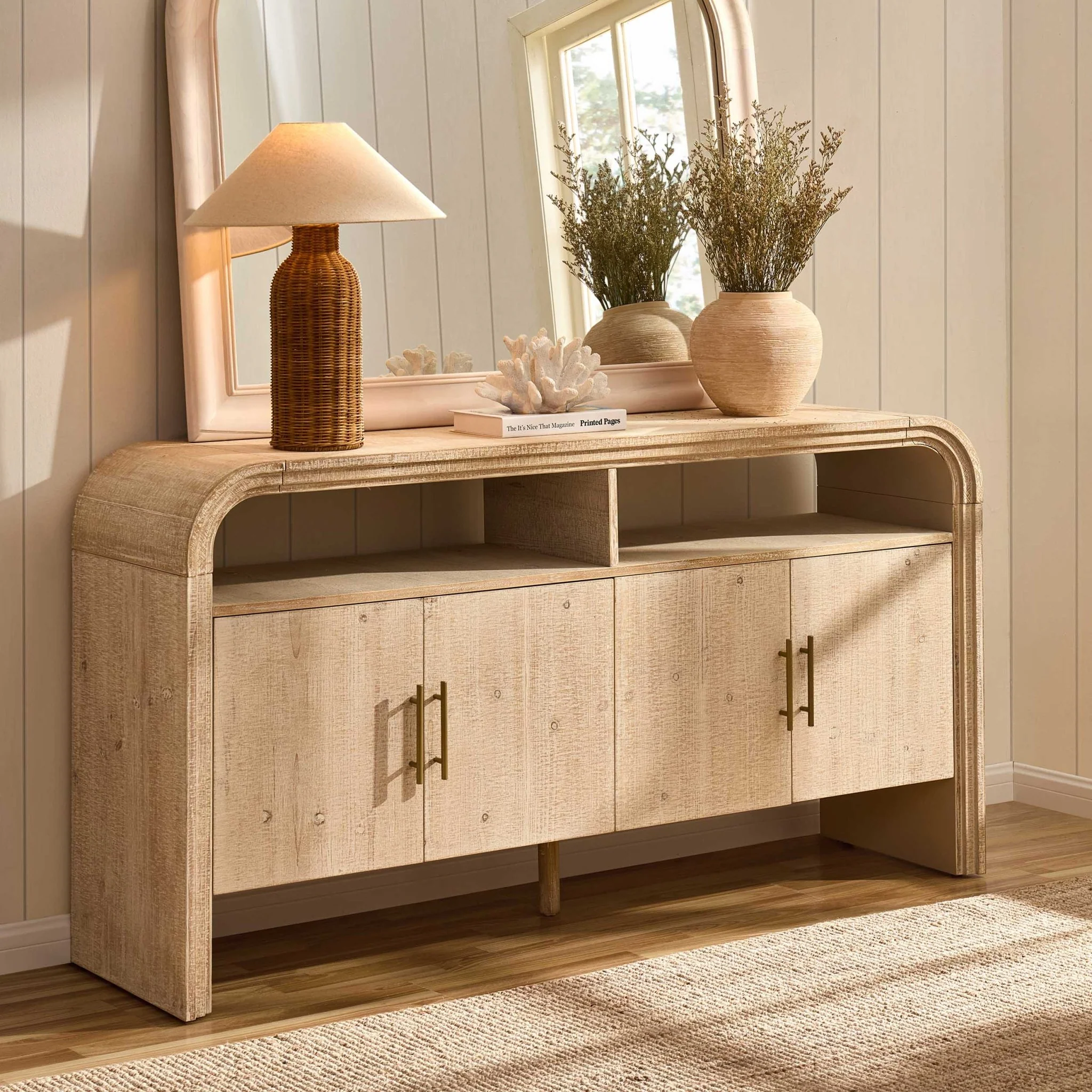 Alora 4 Door Sideboard - Washed Wood - Image 2