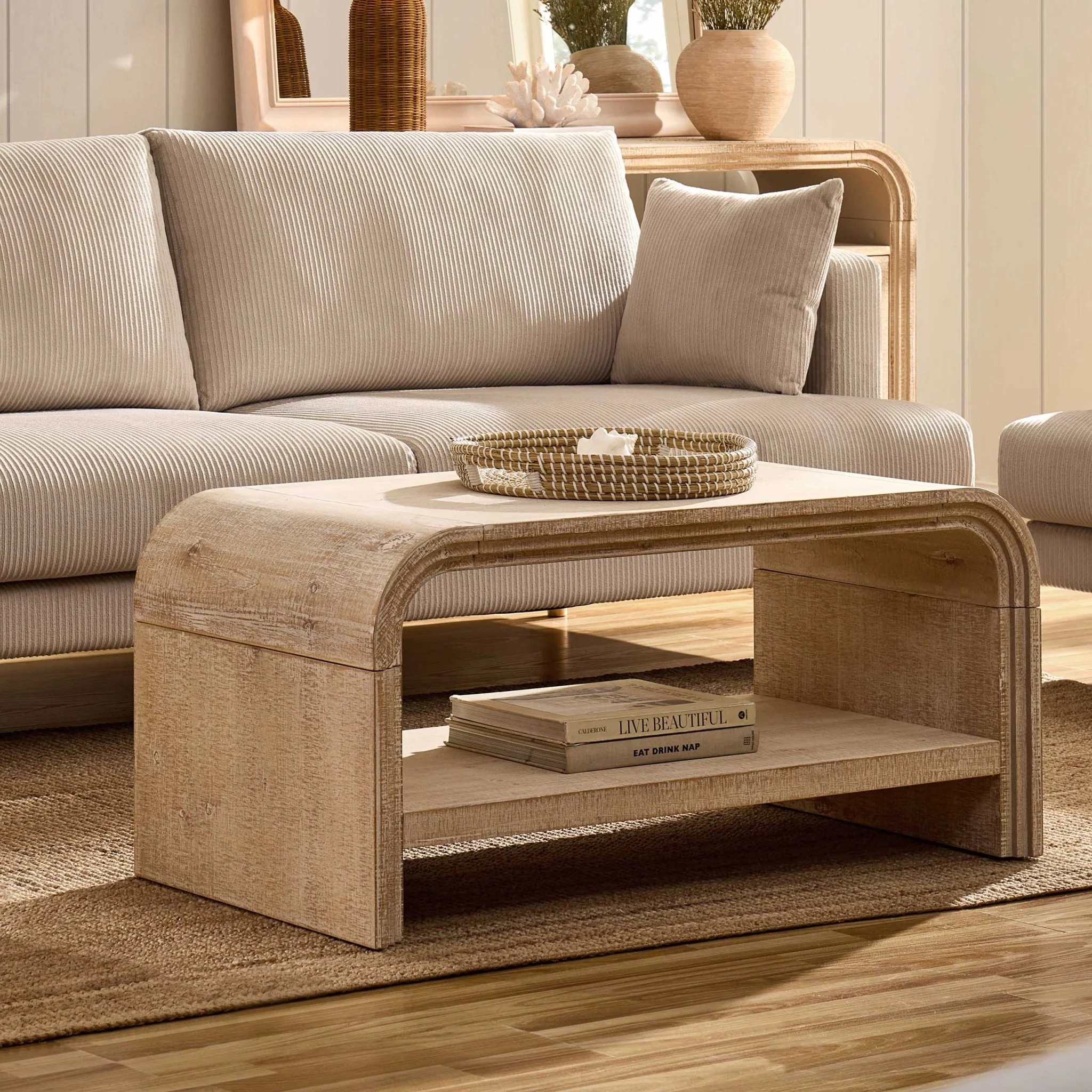 Alora Coffee Table - Washed Wood
