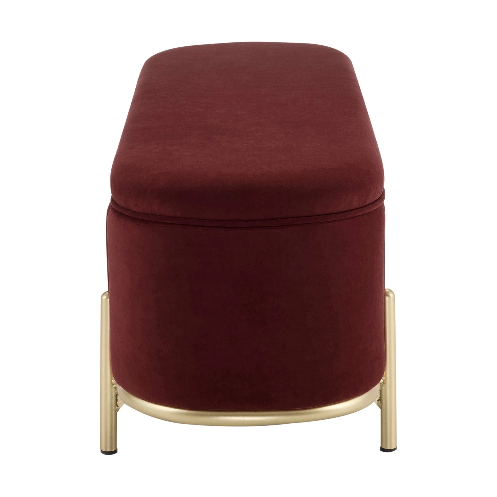 Altrincham Panelled Storage Ottoman - Rust - Image 4
