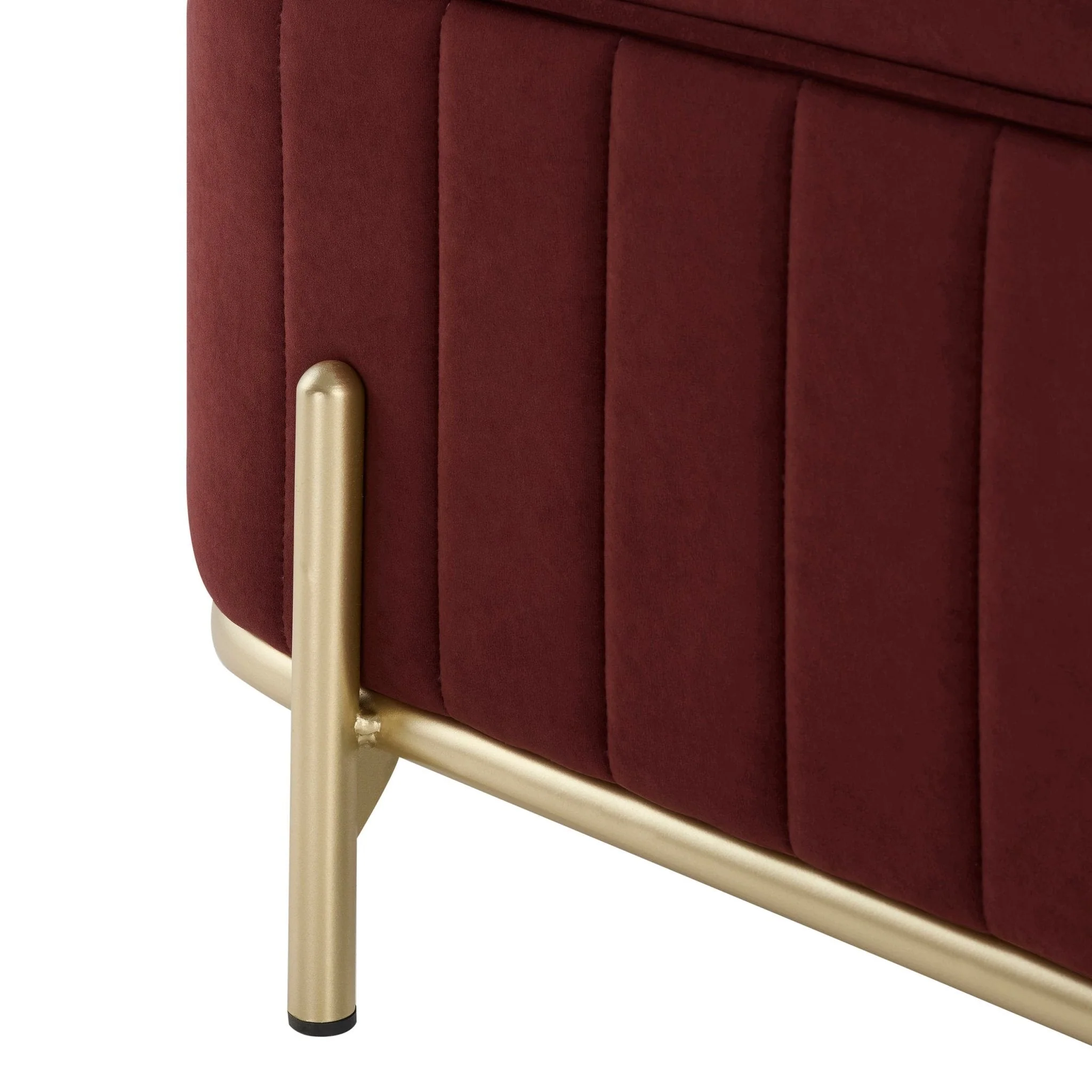 Altrincham Panelled Storage Ottoman - Rust - Image 7
