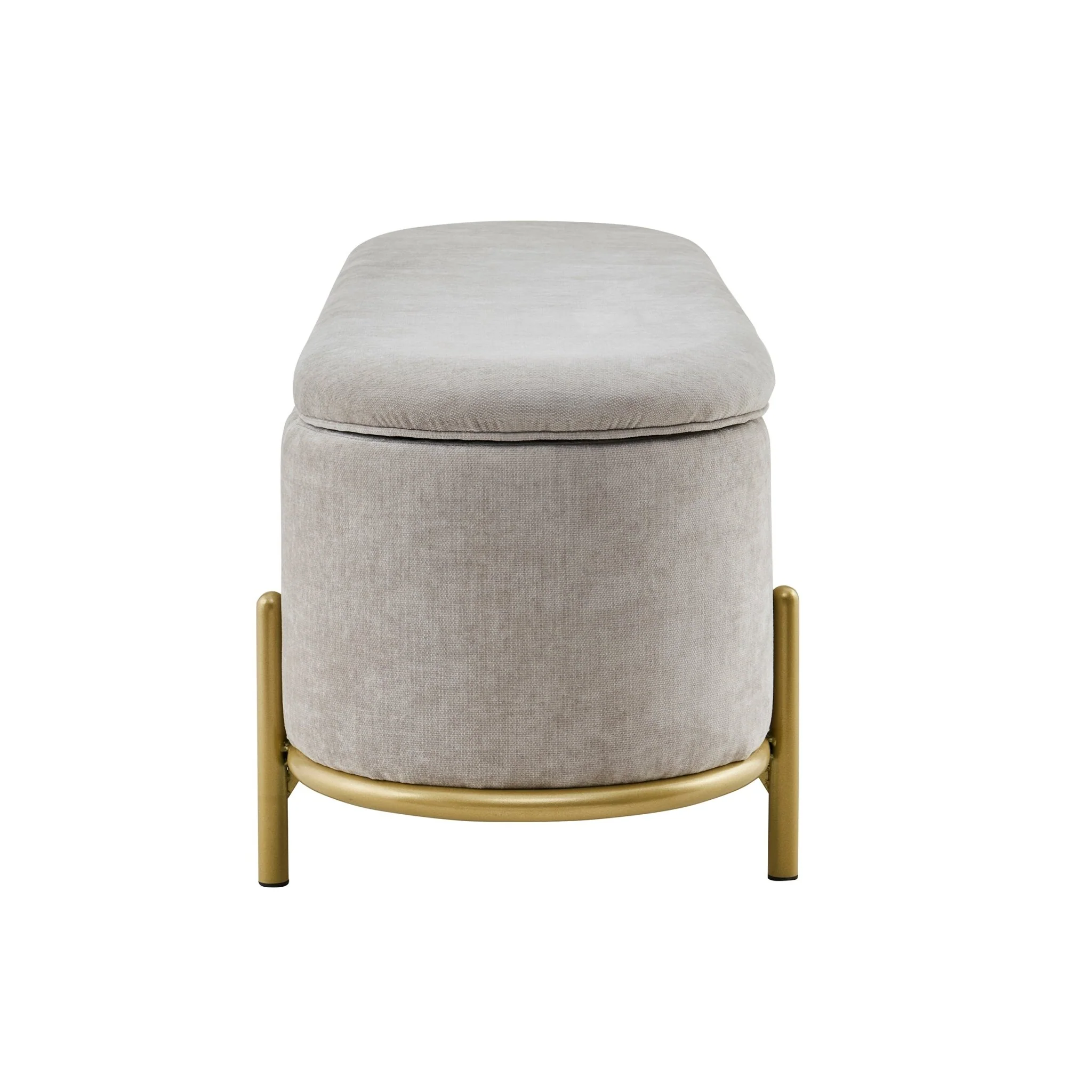 Altrincham Storage Ottoman - Chenille Light Grey - Image 4