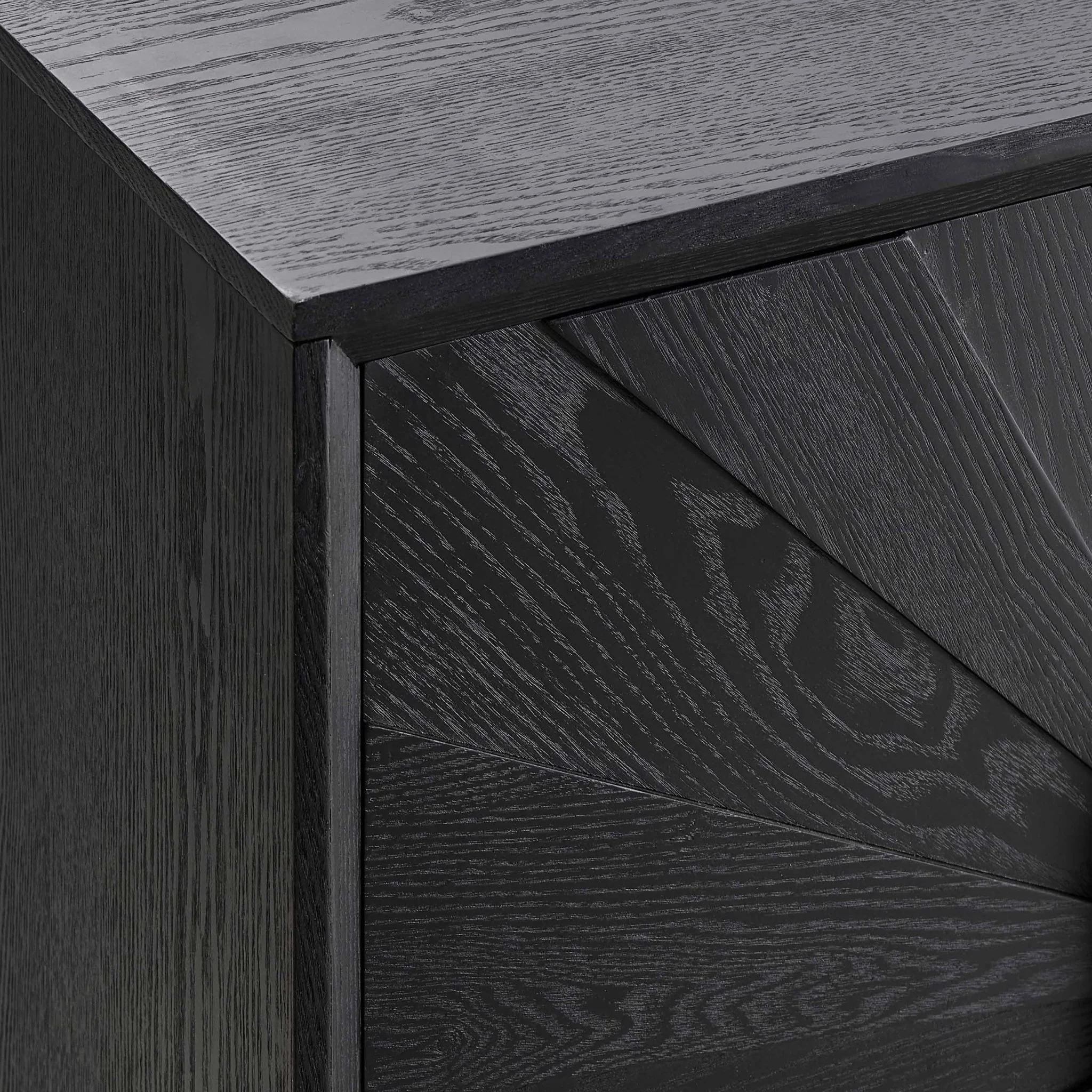 Amaya Ash 2 Door Sideboard - Black - Image 6