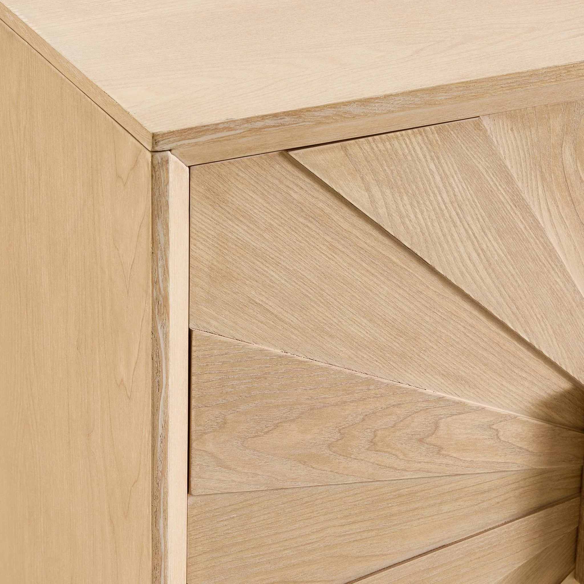 Amaya Ash 2 Door Sideboard - Light Wood - Image 7
