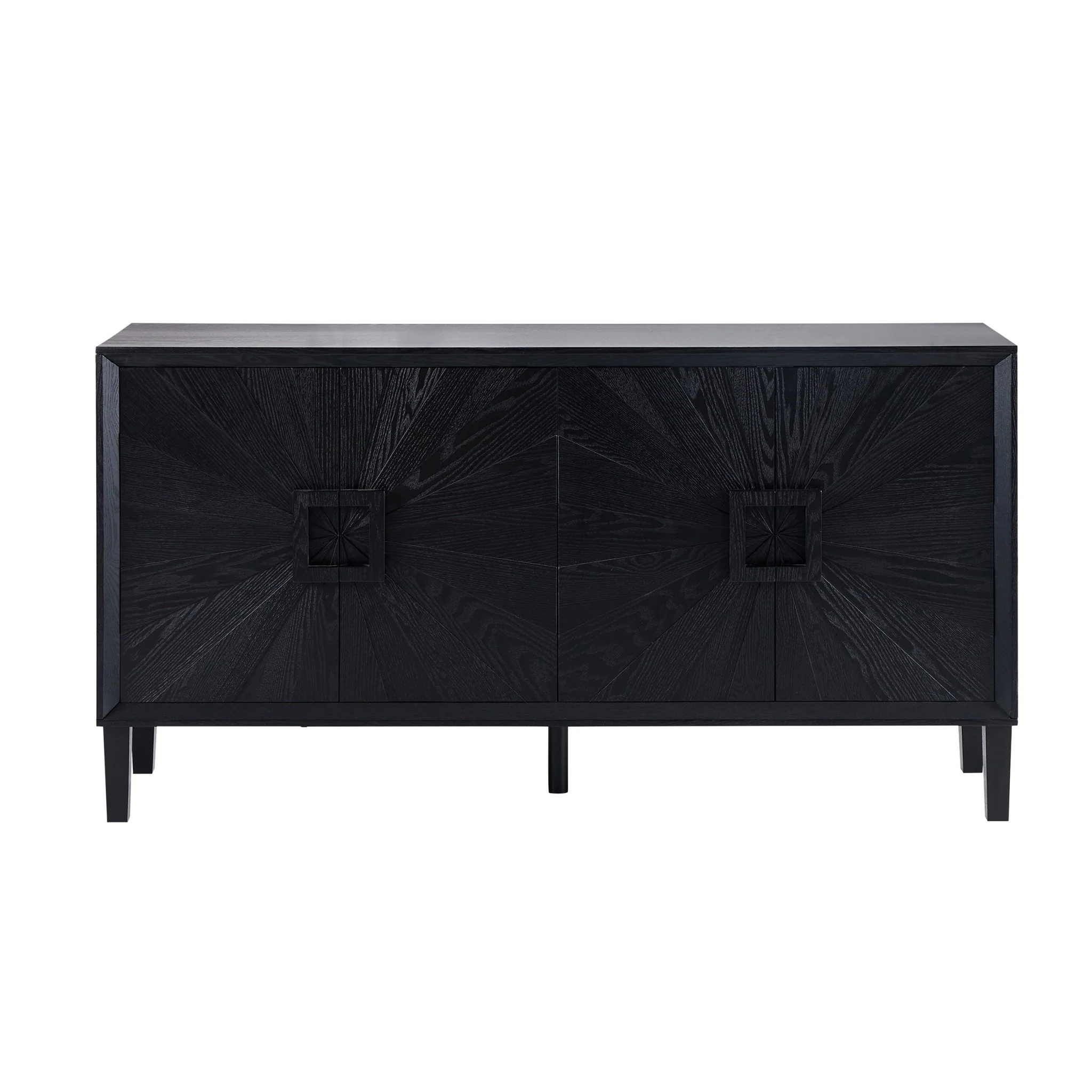 Amaya Ash 4 Door Sideboard - Black - Image 3