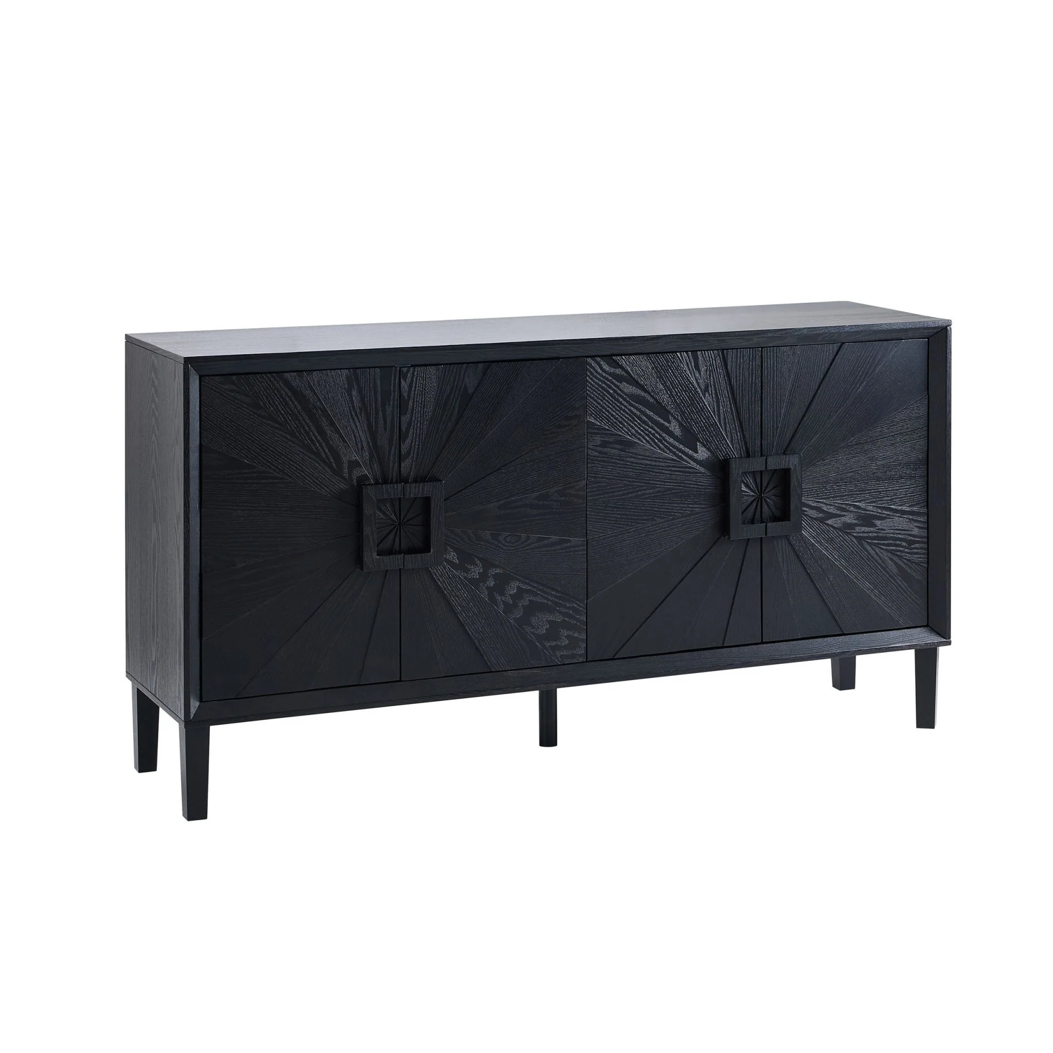 Amaya Ash 4 Door Sideboard - Black - Image 4