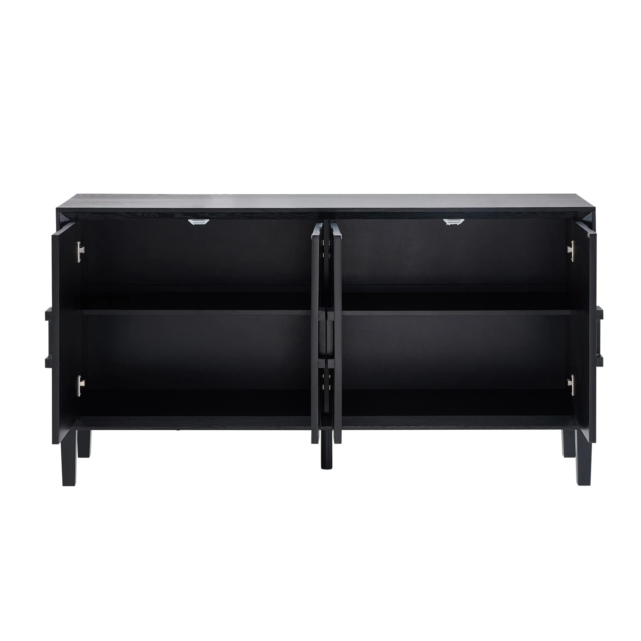 Amaya Ash 4 Door Sideboard - Black - Image 5