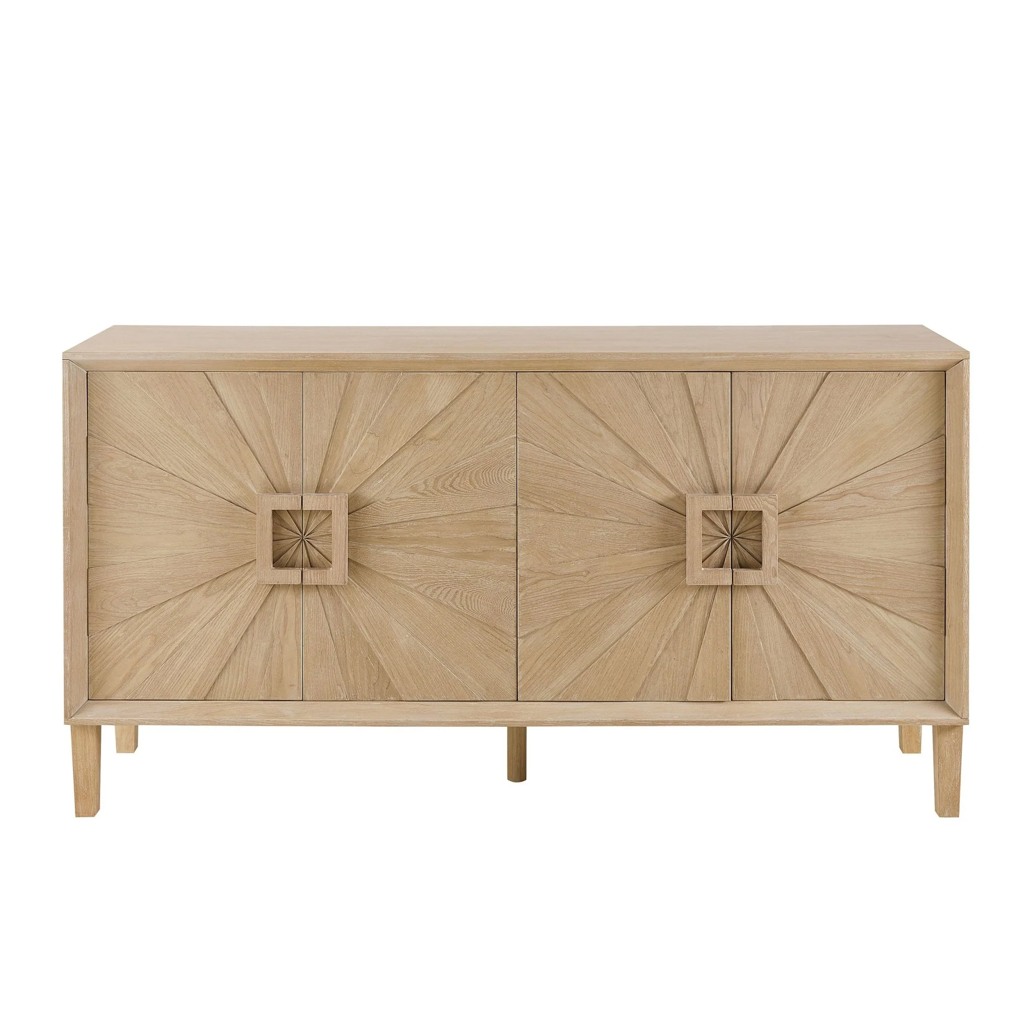 Amaya Ash 4 Door Sideboard - Light Wood - Image 3