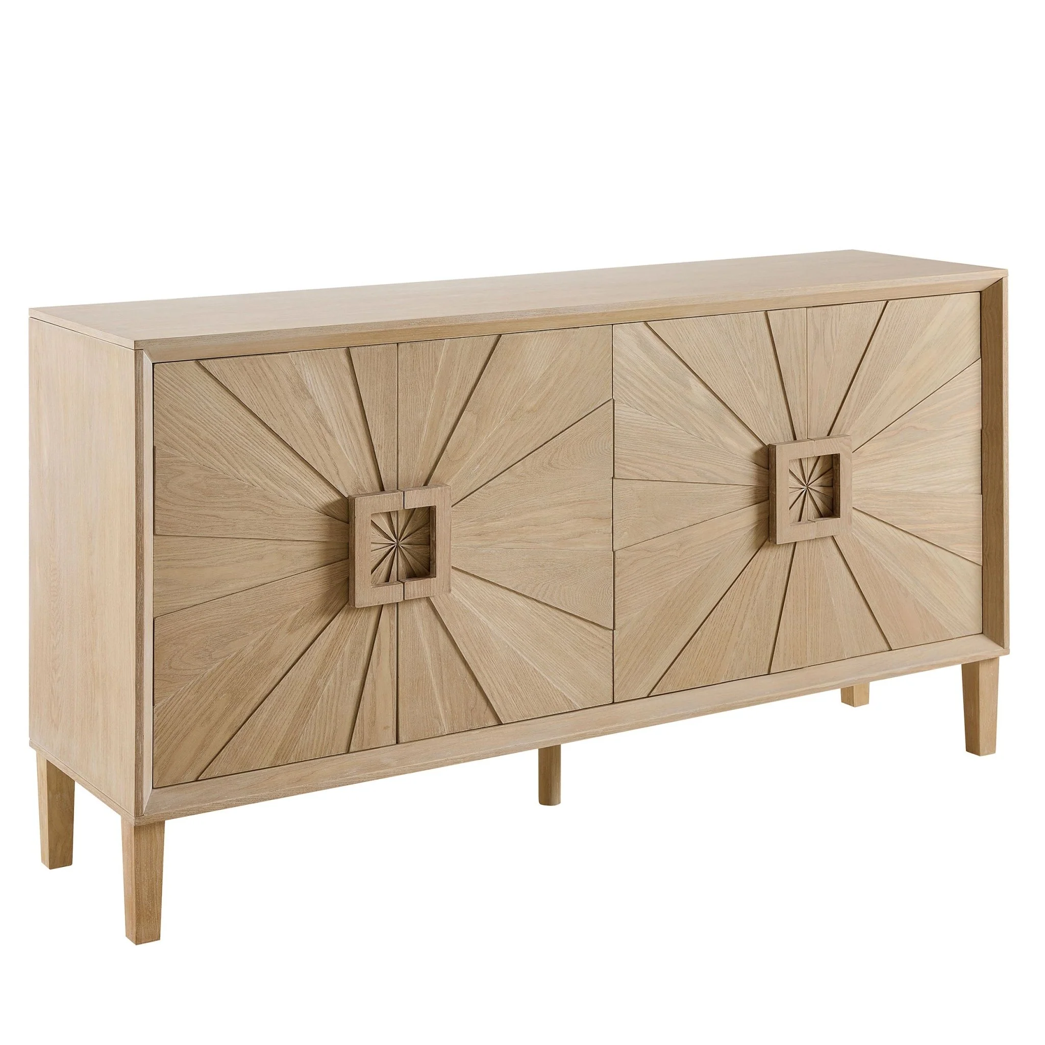 Amaya Ash 4 Door Sideboard - Light Wood - Image 4