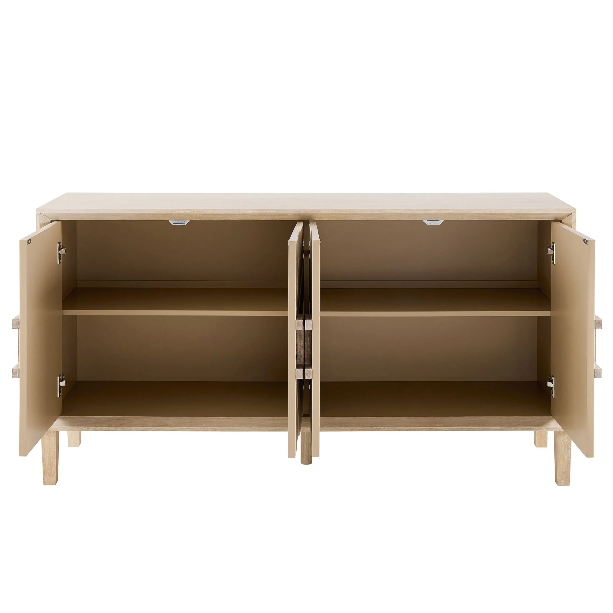 Amaya Ash 4 Door Sideboard - Light Wood - Image 5