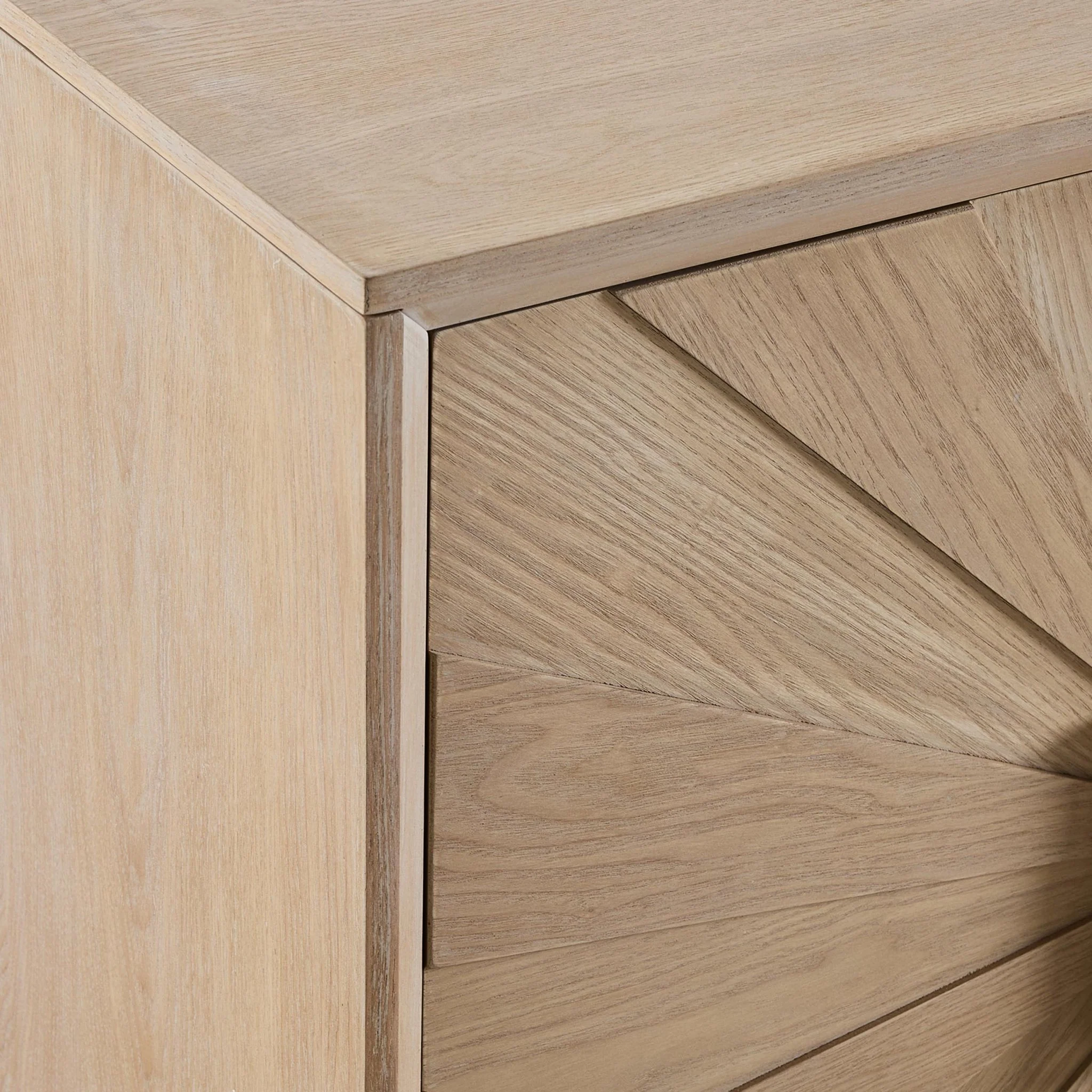 Amaya Ash 4 Door Sideboard - Light Wood - Image 7