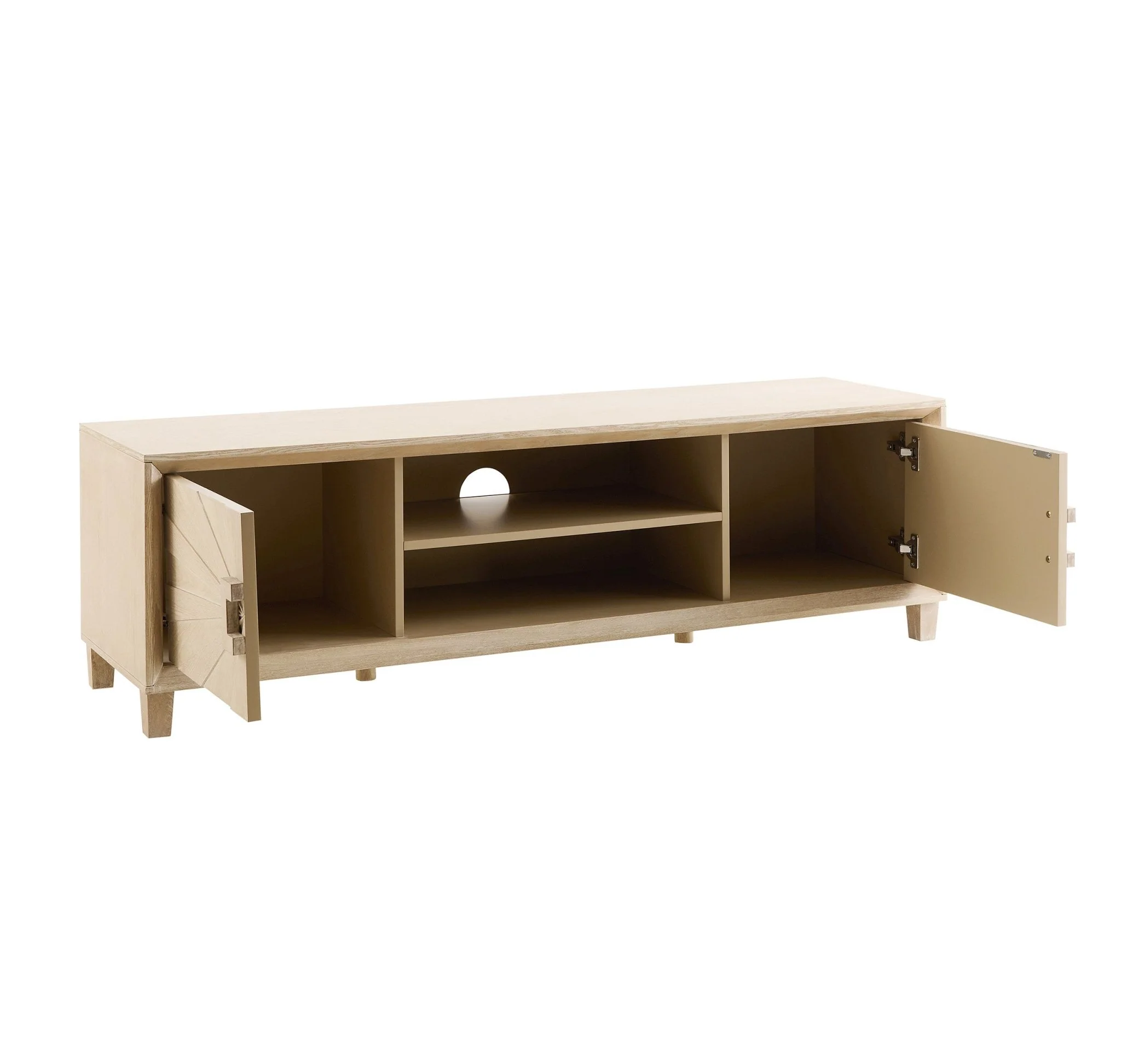 Amaya Ash Tv Unit for TVs up to 65"- Light Wood - Image 4