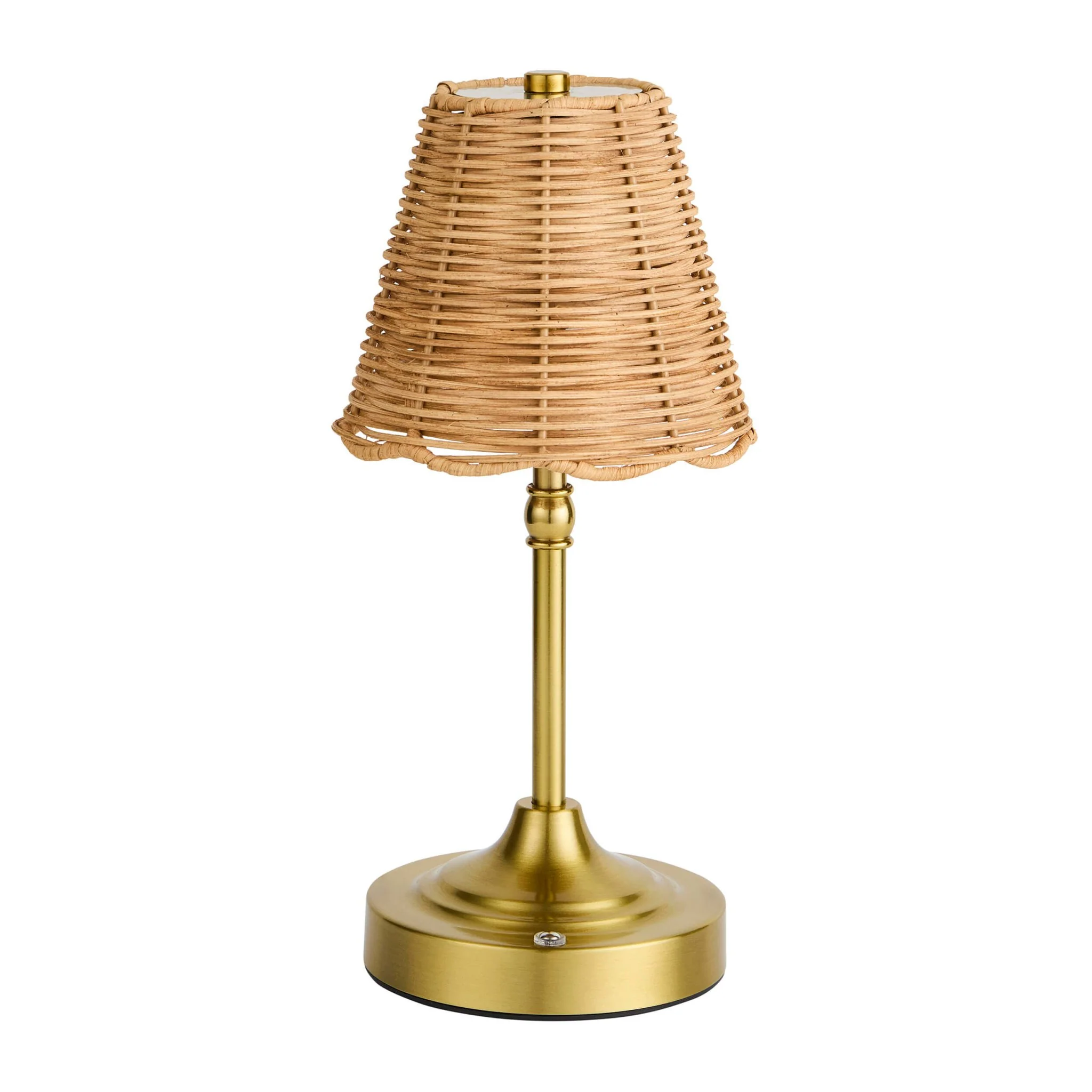 Anika Rechargeable Rattan Table Lamp - Gold - Image 3