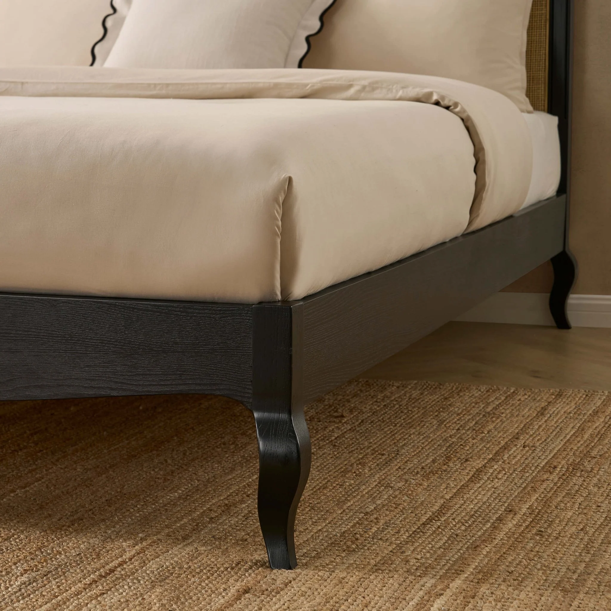 Annecy Rattan Bed Frame - Black - Image 4
