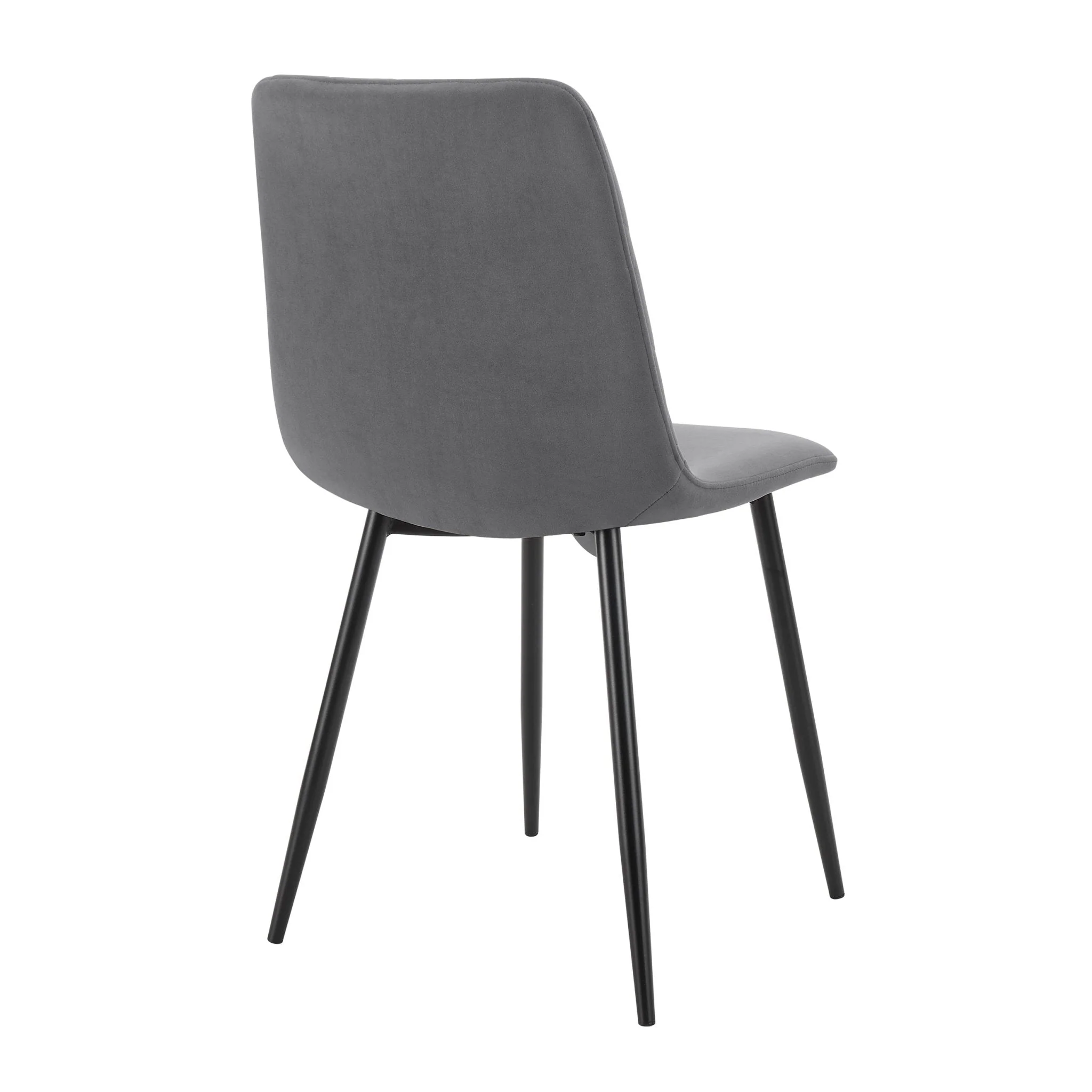 Annie Set Of 2 Dining Chairs - Velvet - Grey - Image 4