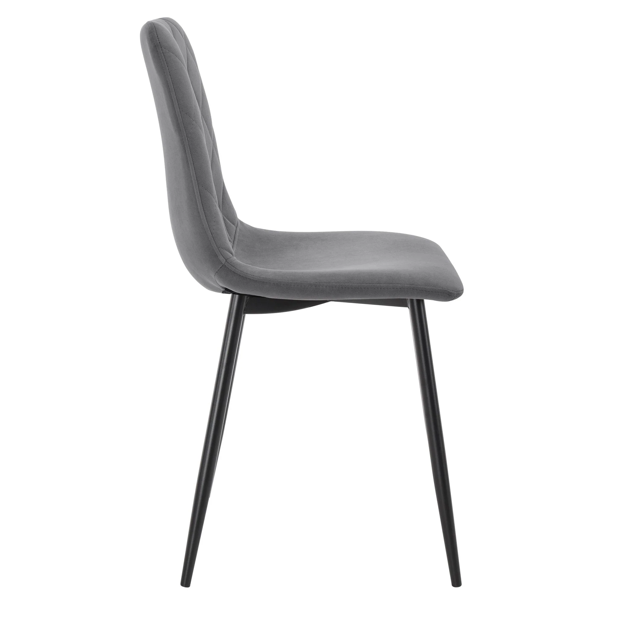 Annie Set Of 2 Dining Chairs - Velvet - Grey - Image 5
