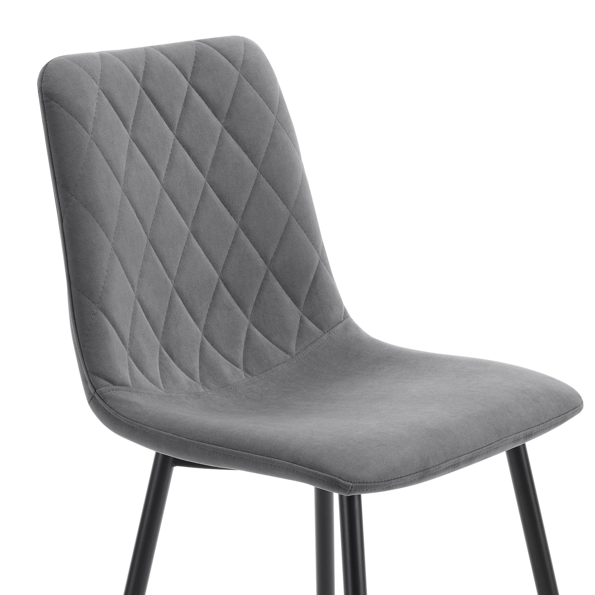 Annie Set Of 2 Dining Chairs - Velvet - Grey - Image 6