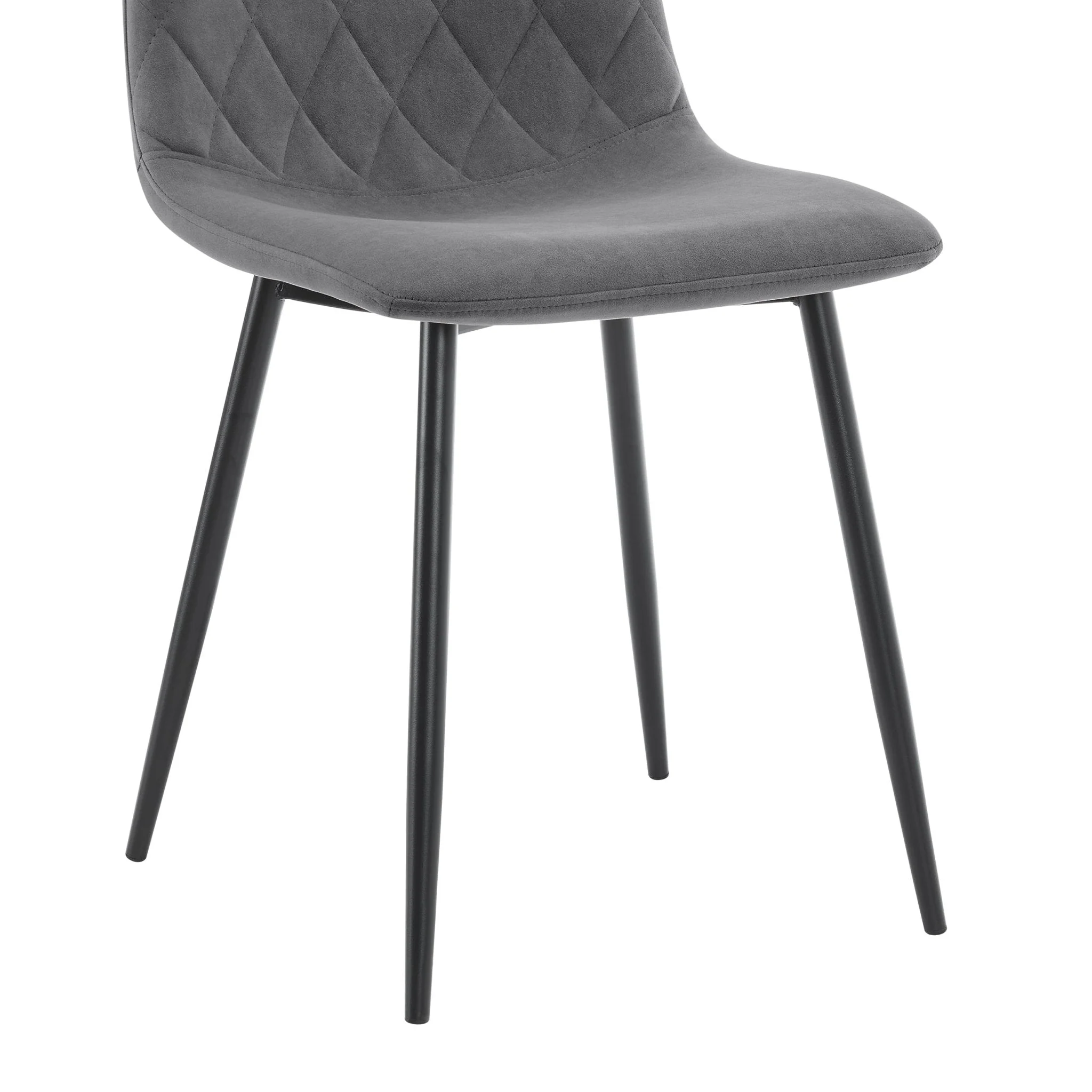 Annie Set Of 2 Dining Chairs - Velvet - Grey - Image 7