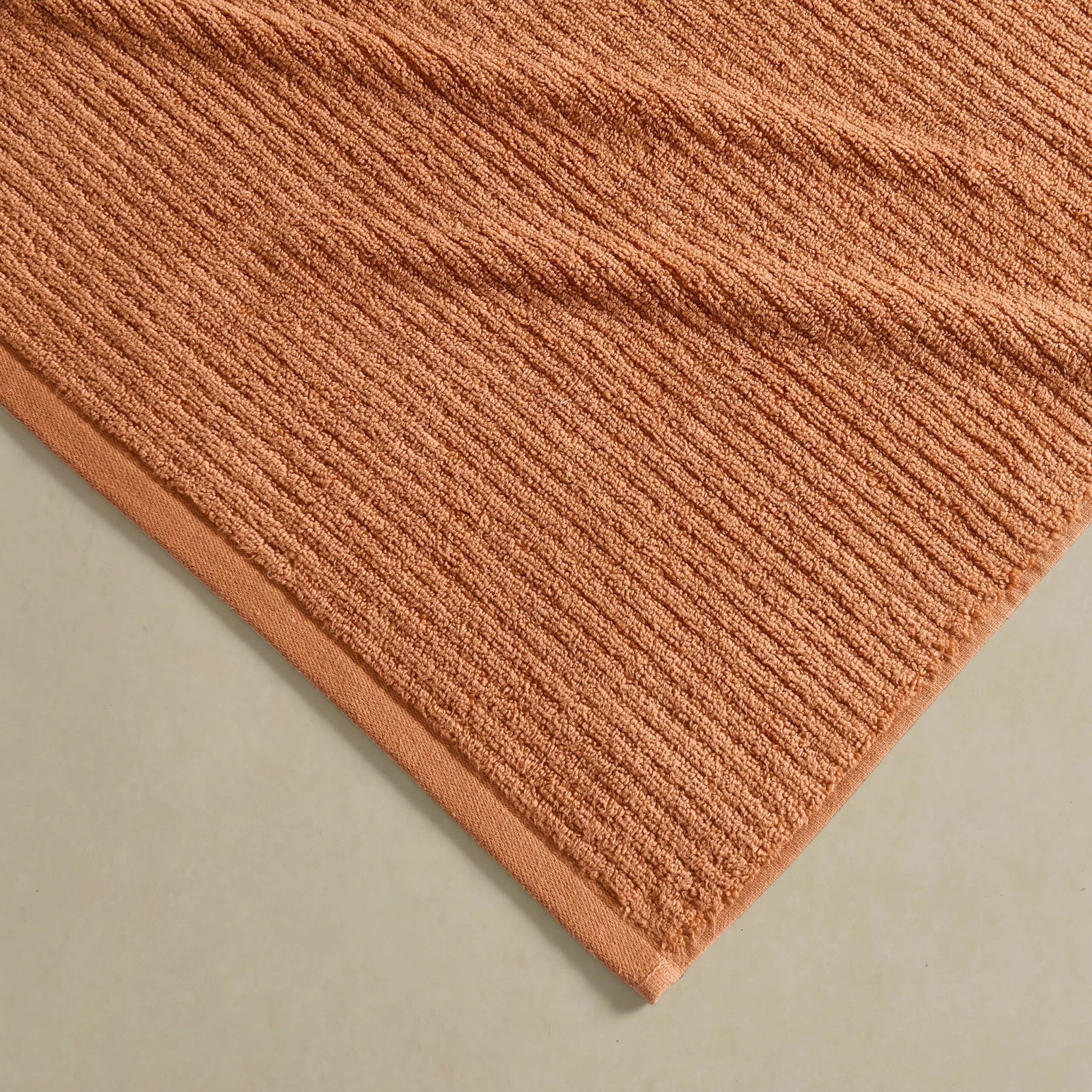 Antigua Soft Fine Ribbed Towel Collection - Burnt Orange - Image 5