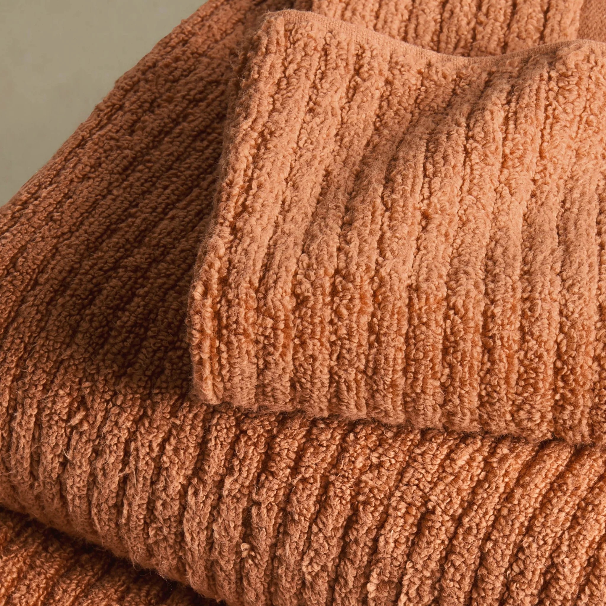 Antigua Soft Fine Ribbed Towel Collection - Burnt Orange - Image 6