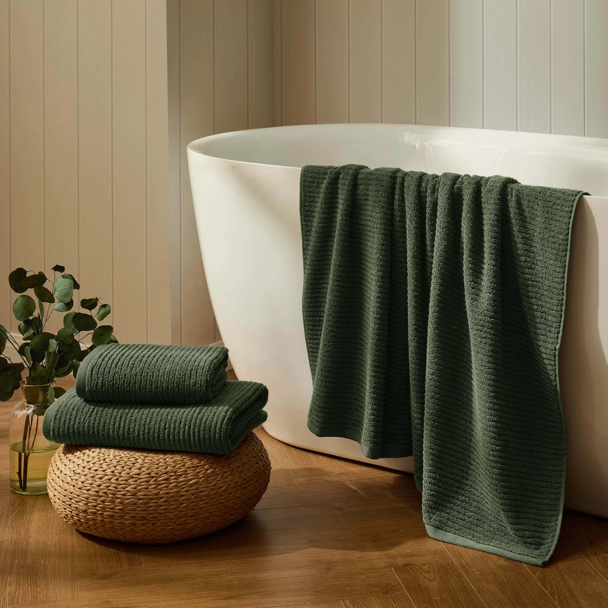 Antigua Soft Fine Ribbed Towel Collection - Fern - Image 4